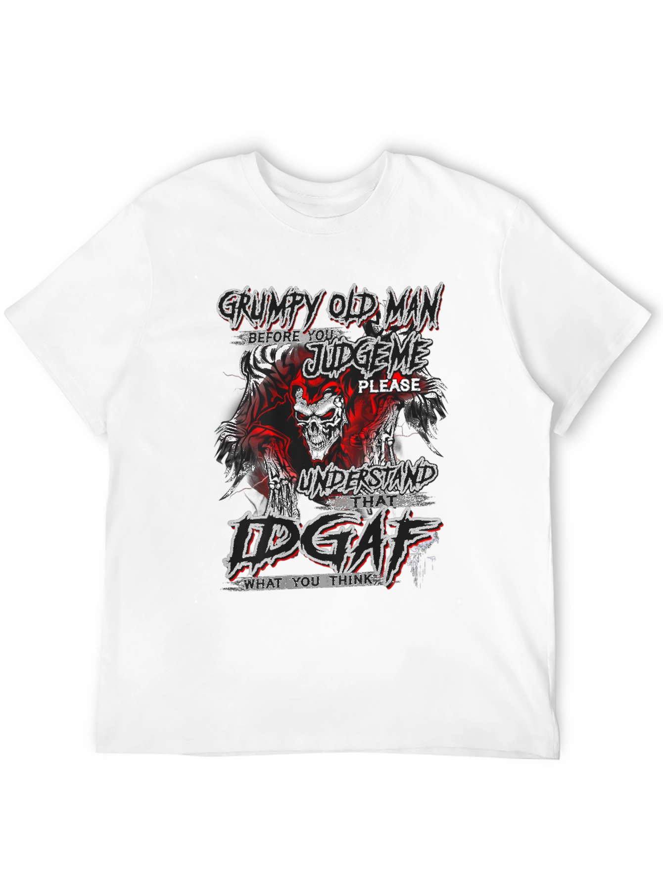 Black Grumpy Old Man Graphic Tee view 12