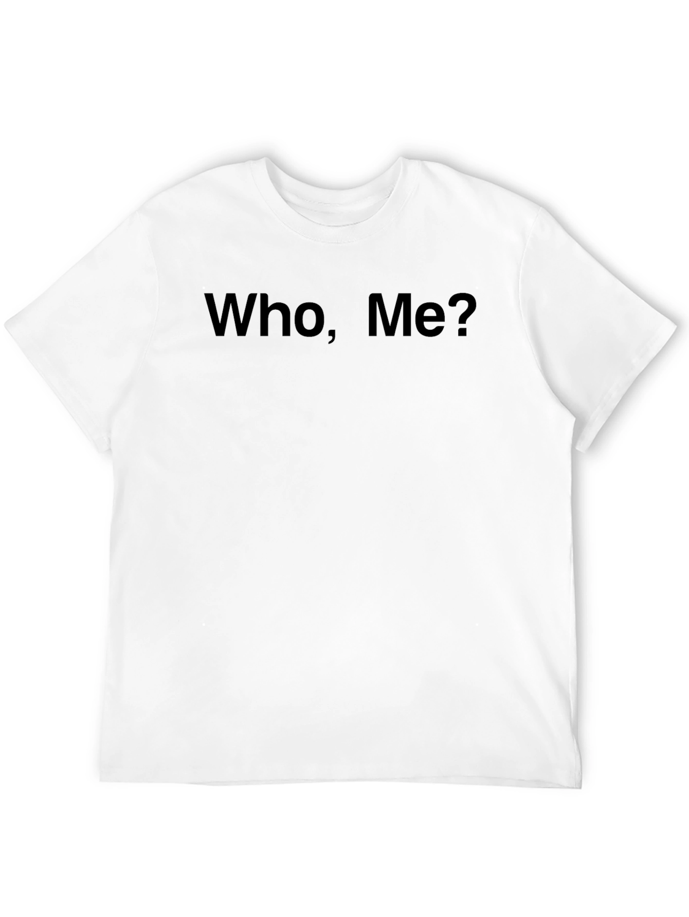 Black Who, Me? Graphic T-Shirt - Black Crew Neck Tee for Men view 12