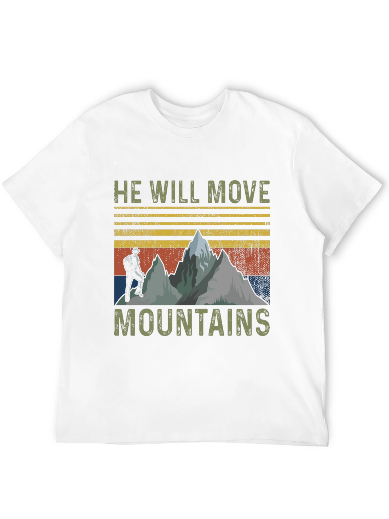 Black He Will Move Mountains Graphic Tee view 12