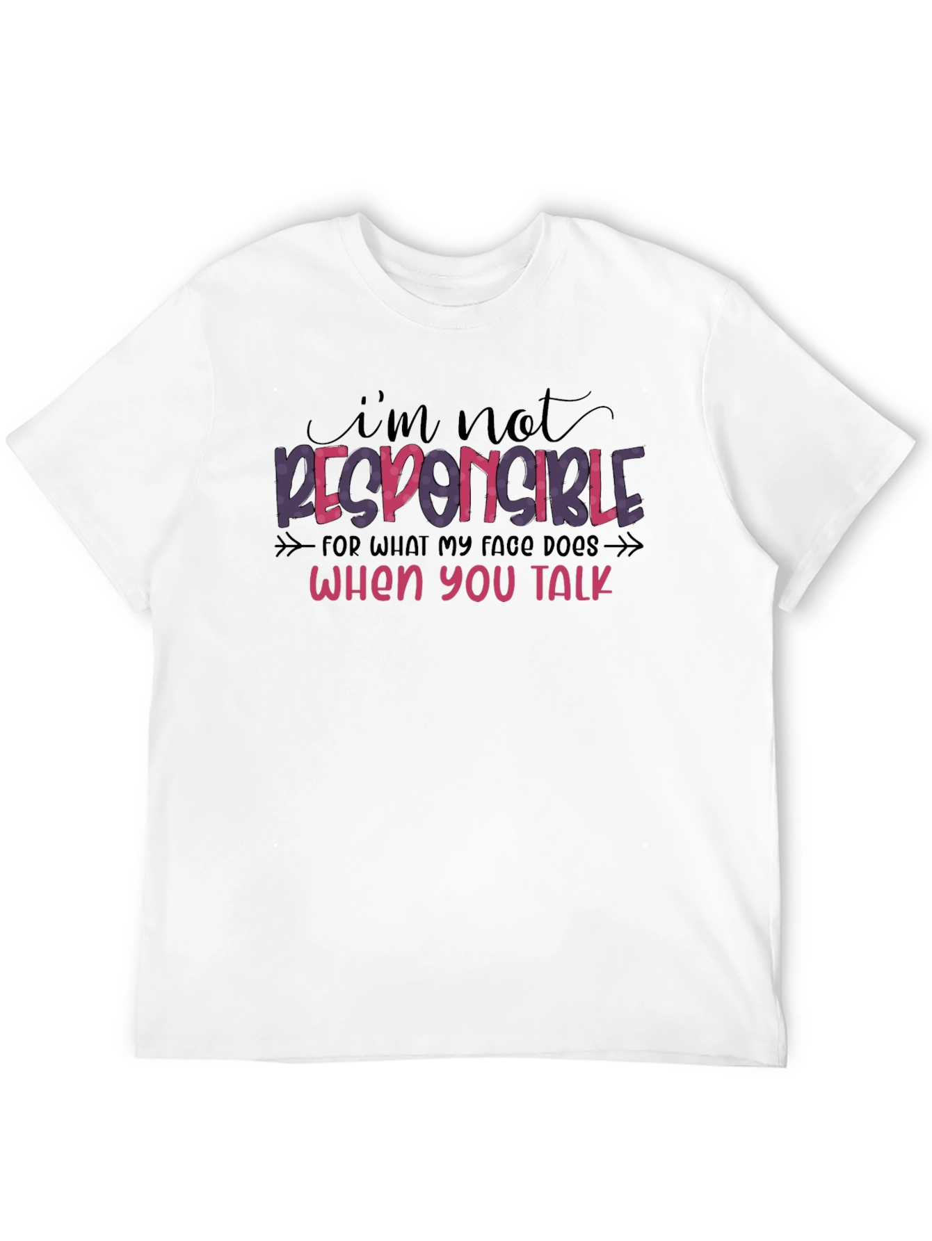 Black Funny Graphic Tee: I'm Not Responsible T-Shirt view 12