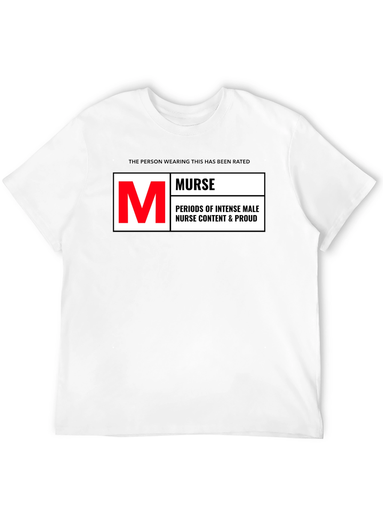 Black Murse T-Shirt: Male Nurse Content view 12