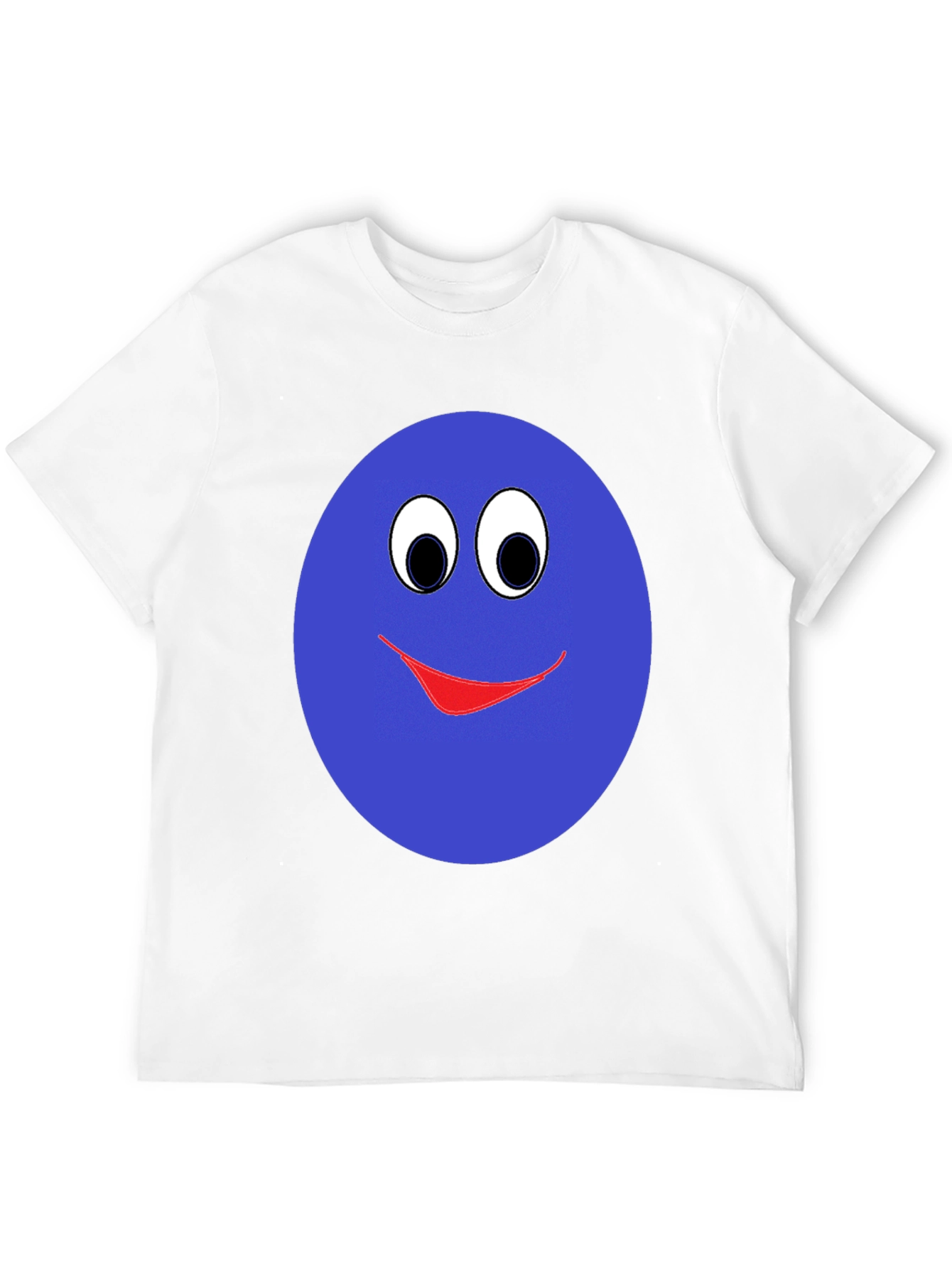 Black Smiley Face Graphic T-Shirt - Blue view 12