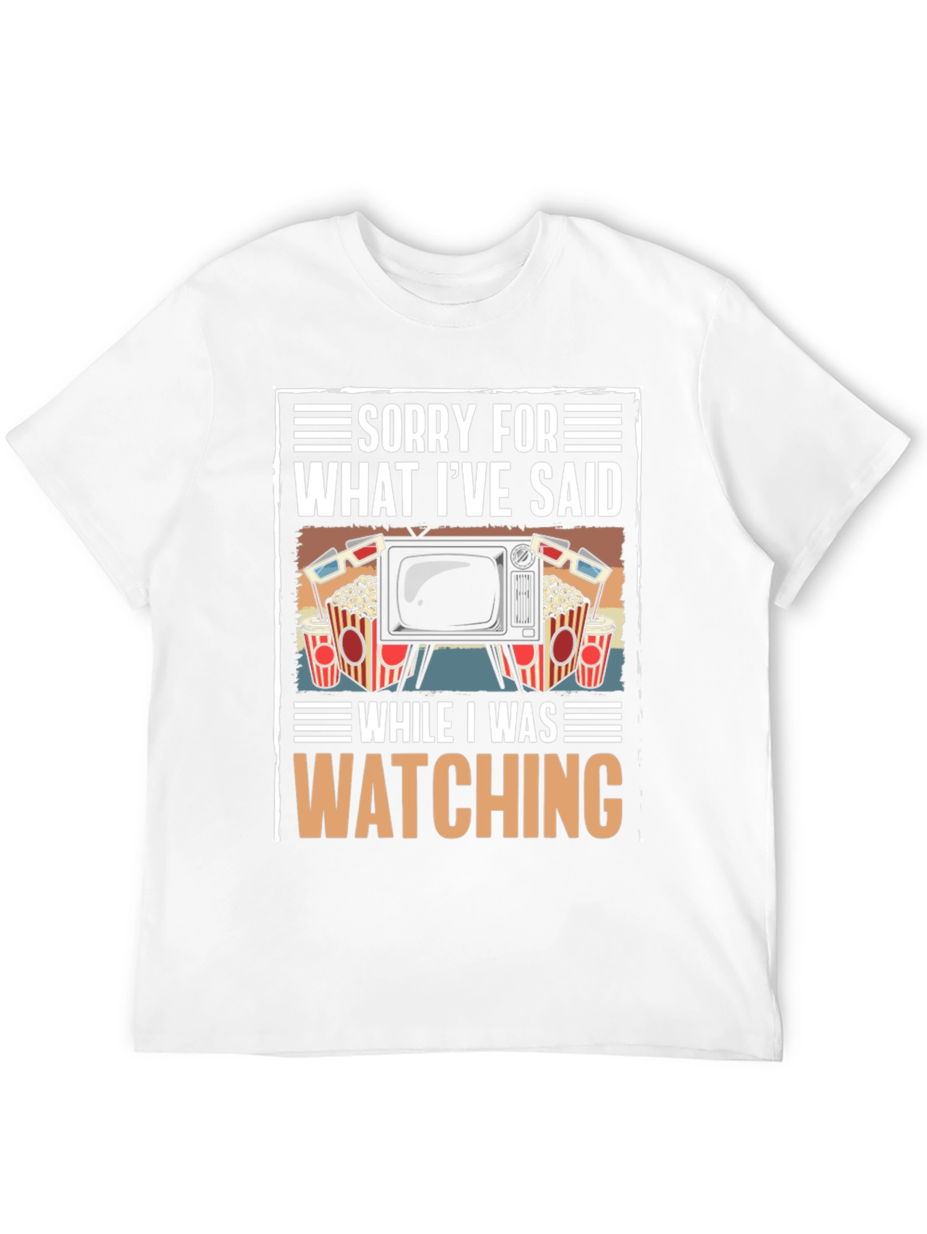 Black Funny Movie Watching T-Shirt view 12
