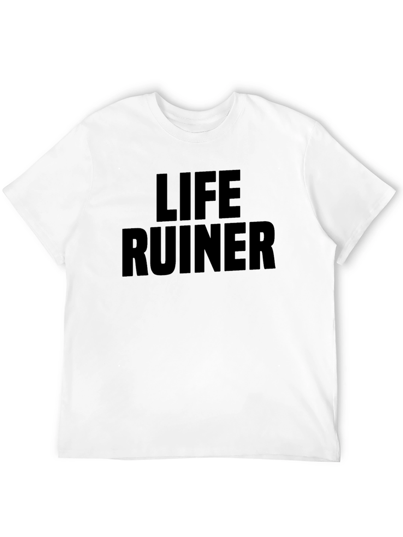Black Life Ruiner Graphic Tee - Bold Statement T-Shirt view 12