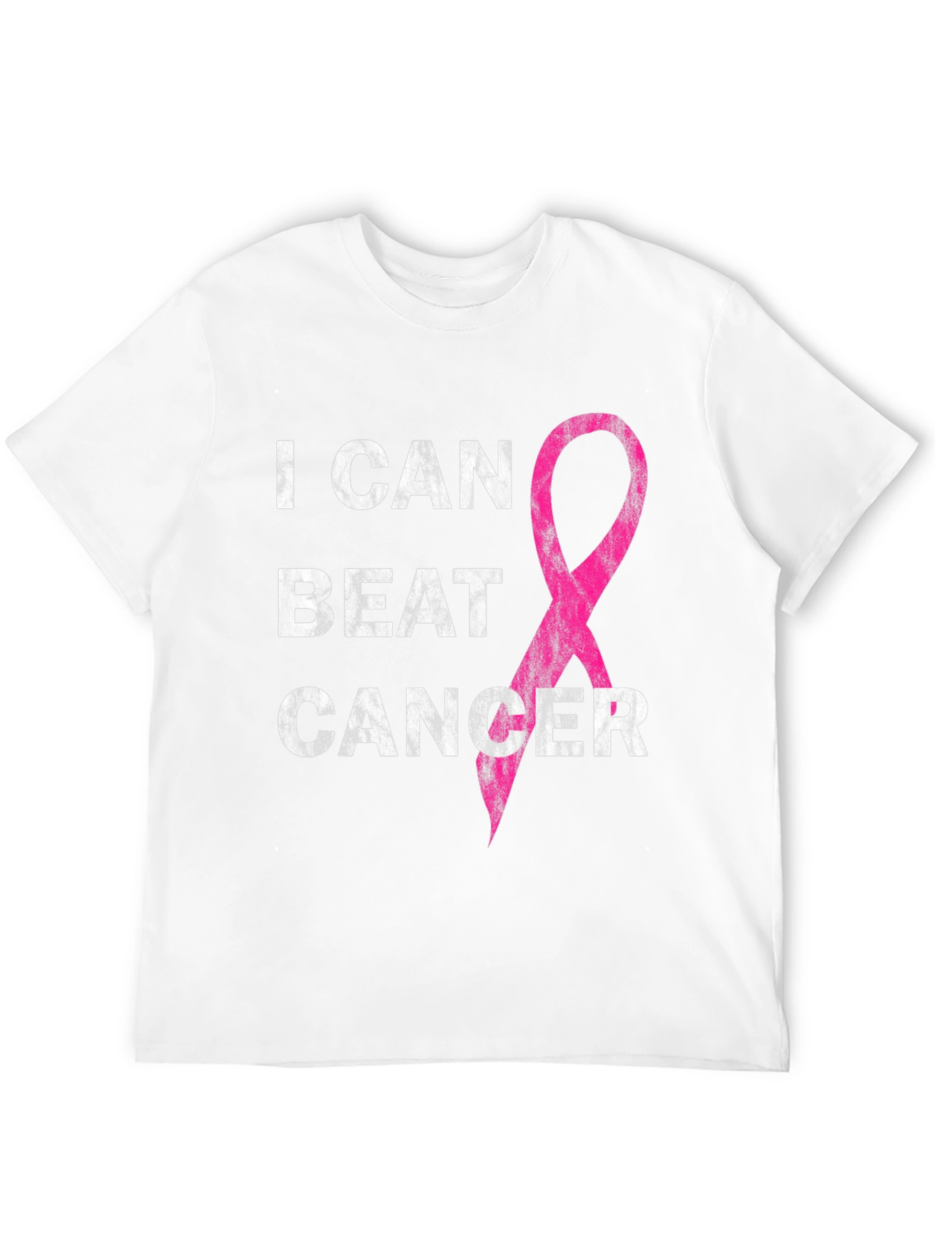 Black I Can Beat Cancer Awareness T-Shirt view 12
