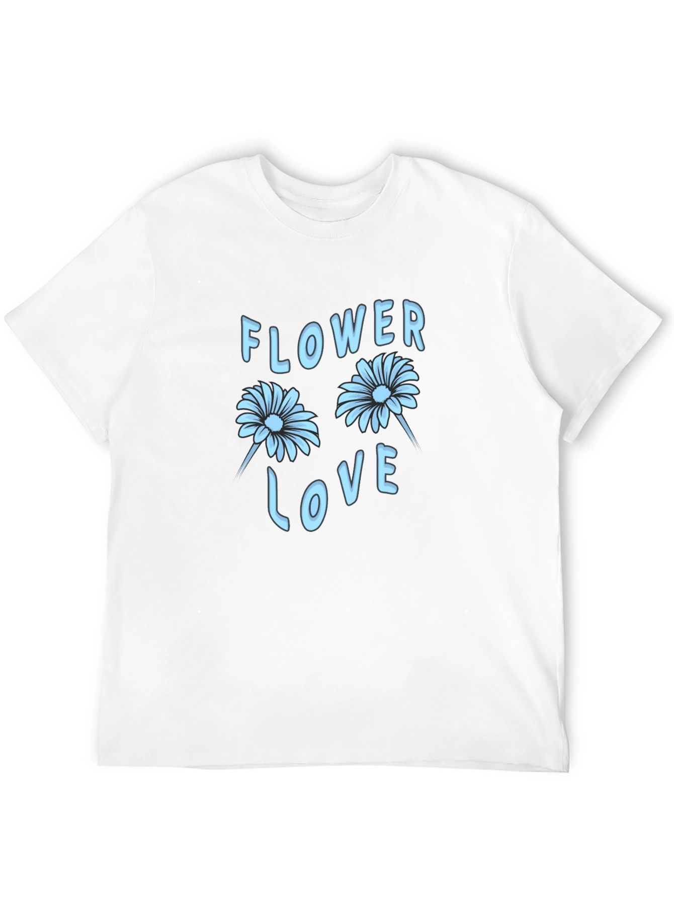Black Flower Love Graphic Tee - Stylish Black T-Shirt view 12