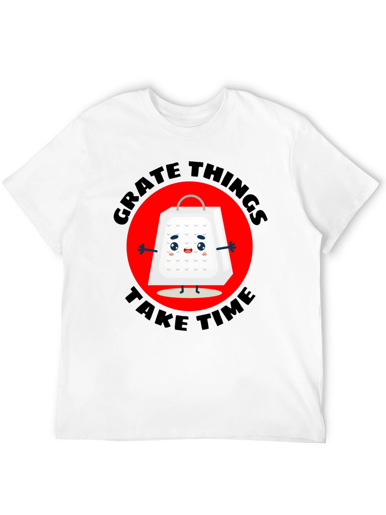 Black Grate Things Take Time T-Shirt view 12