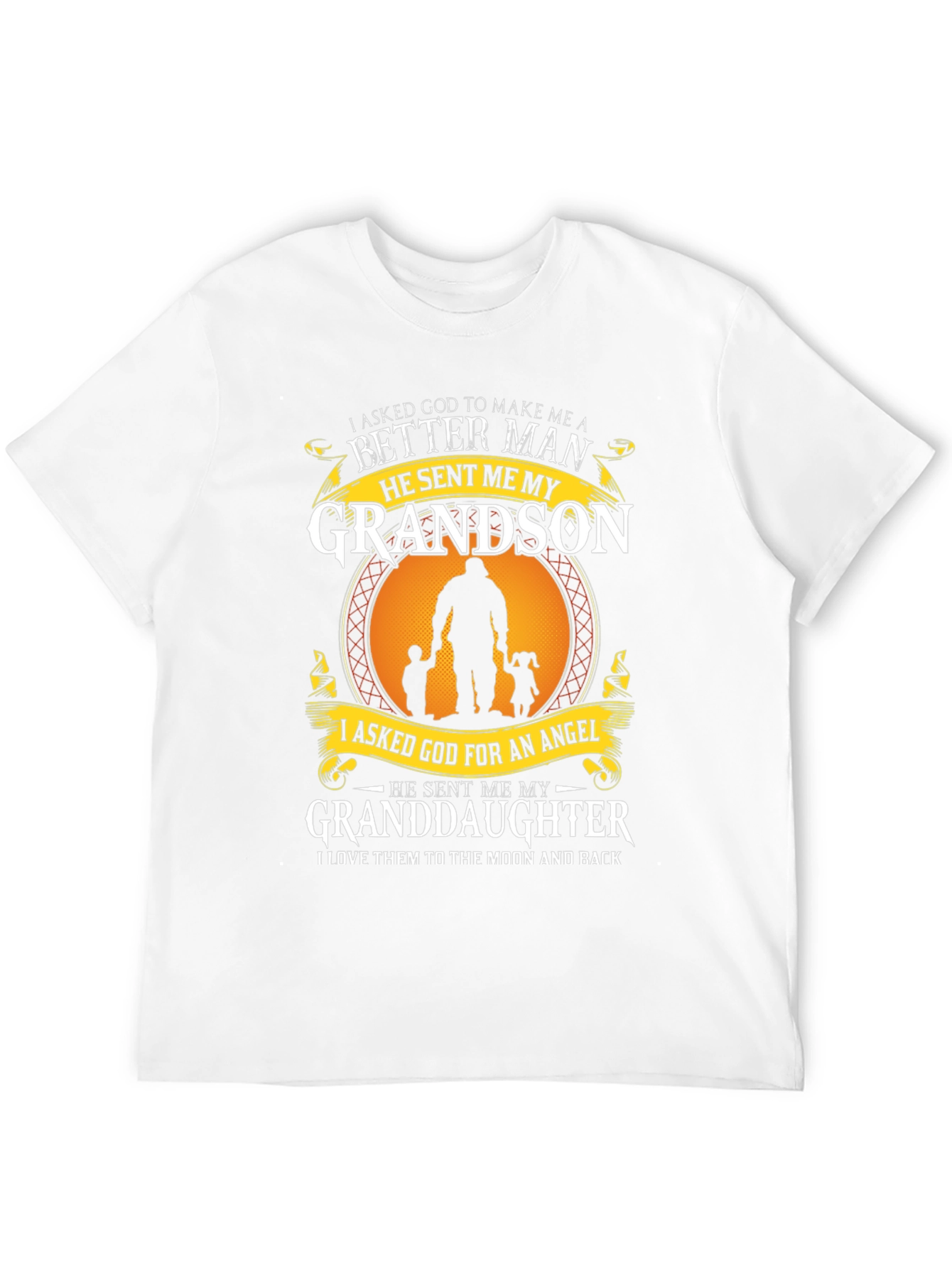 Black Grandparent T-Shirt: Grandson & Granddaughter view 12