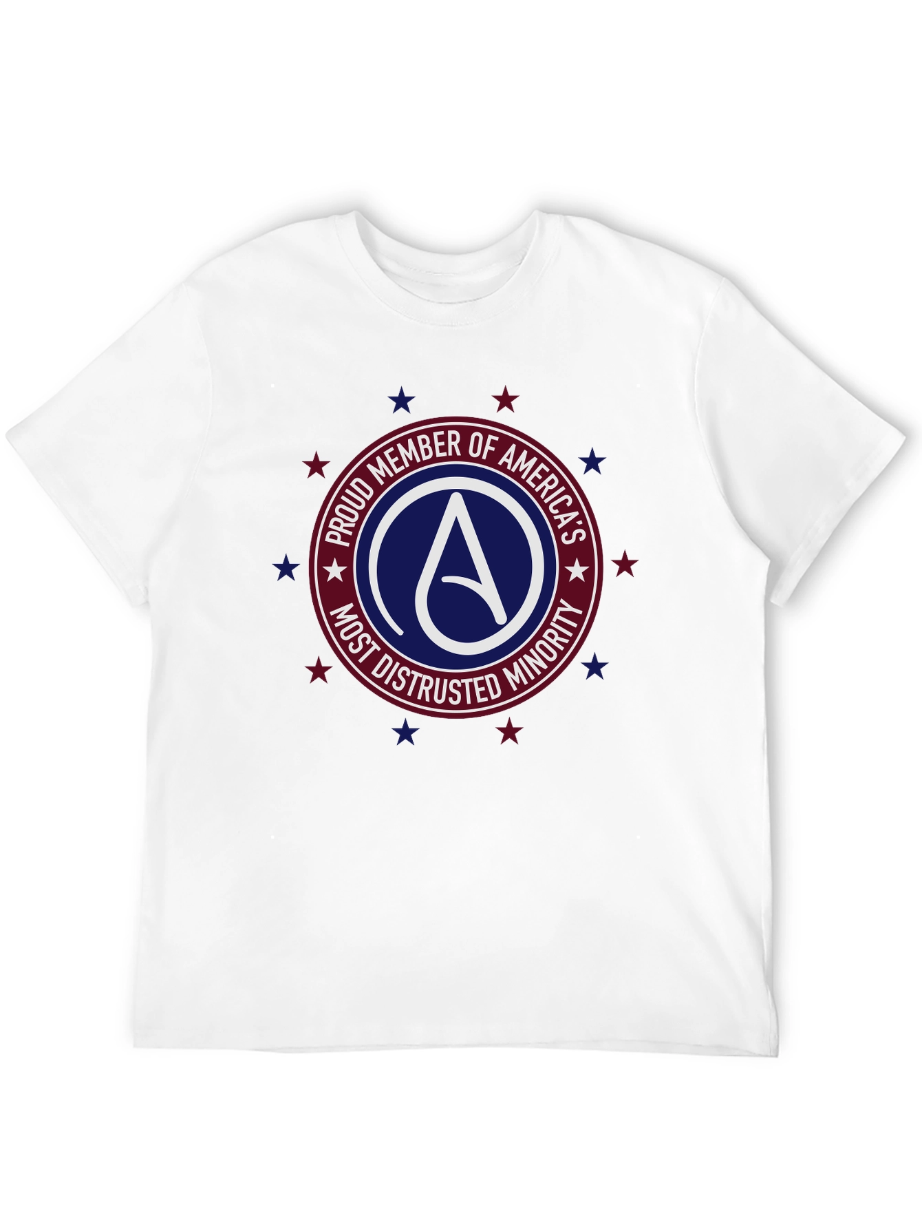 Black Atheist Pride T-Shirt - Most Distrusted Minority Tee view 12