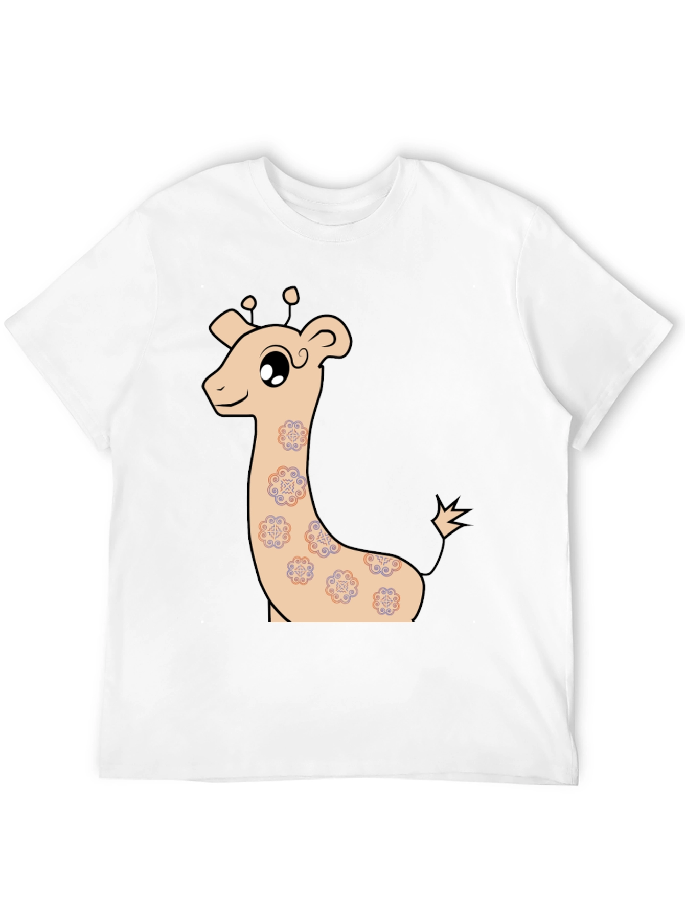 Black Cute Giraffe Graphic T-Shirt view 12