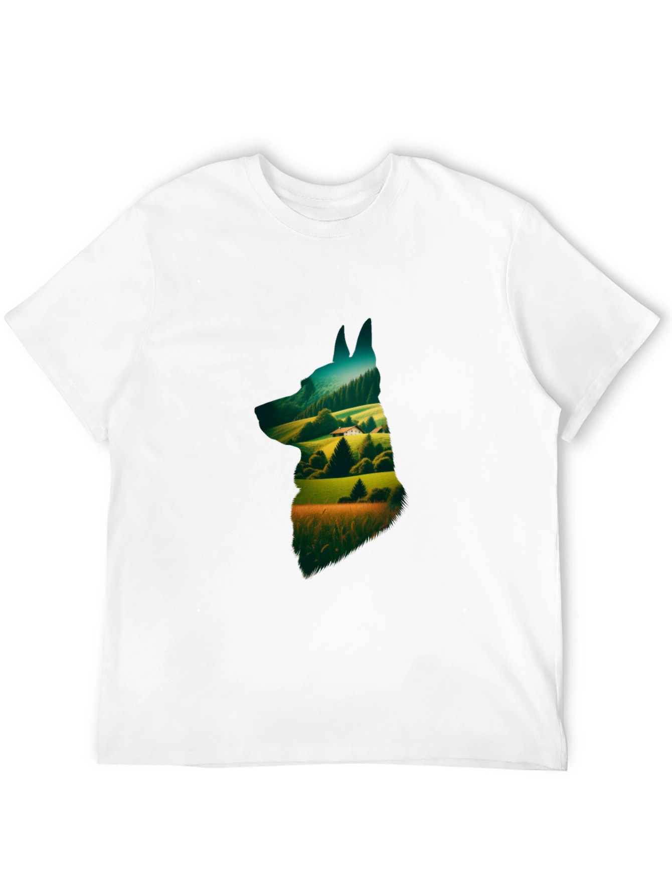 Black Nature Dog Graphic Tee - Stylish Black Cotton Shirt view 12