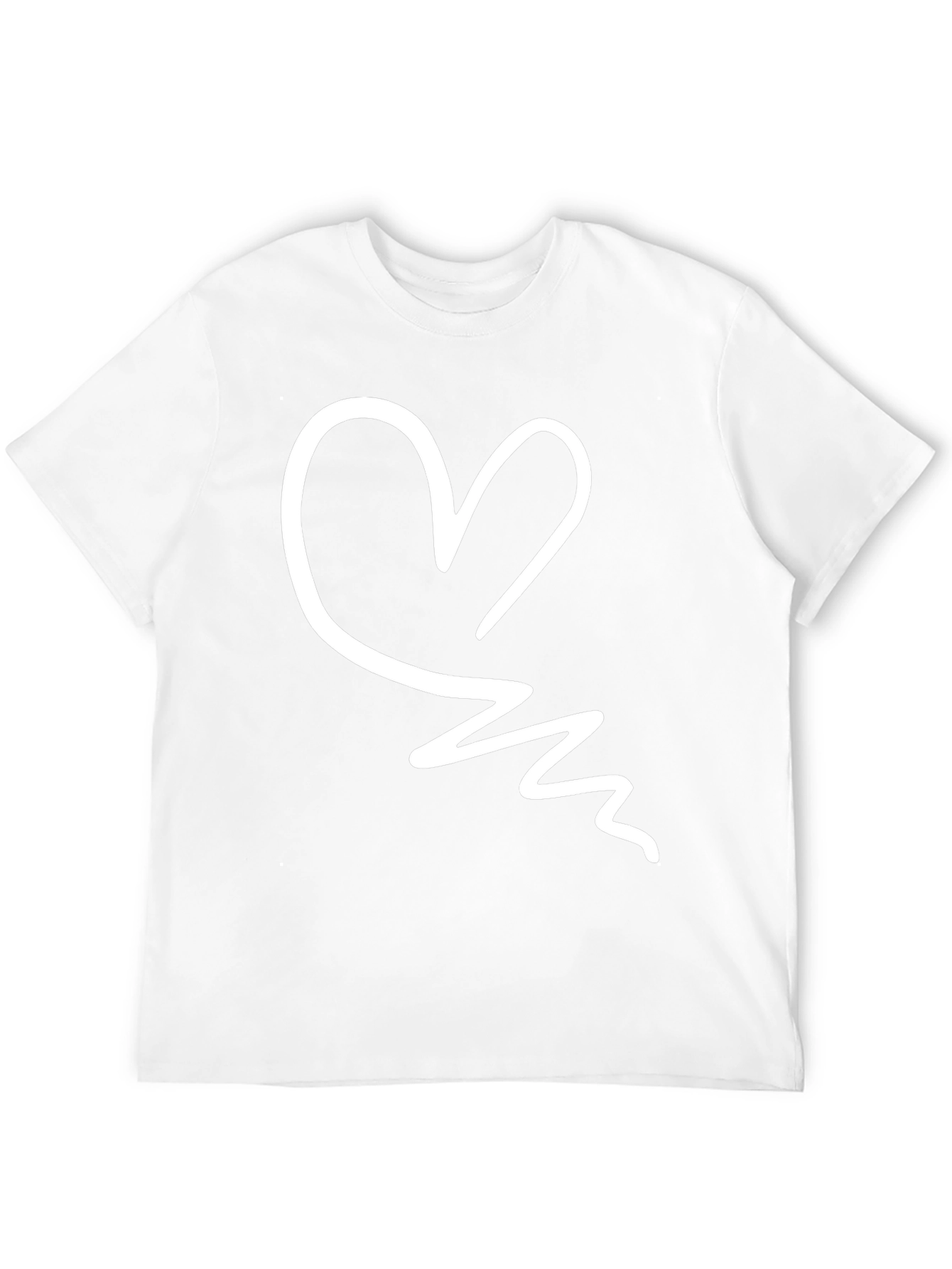 Black Heart Scribble Black T-Shirt - Trendy Casual Tee view 12