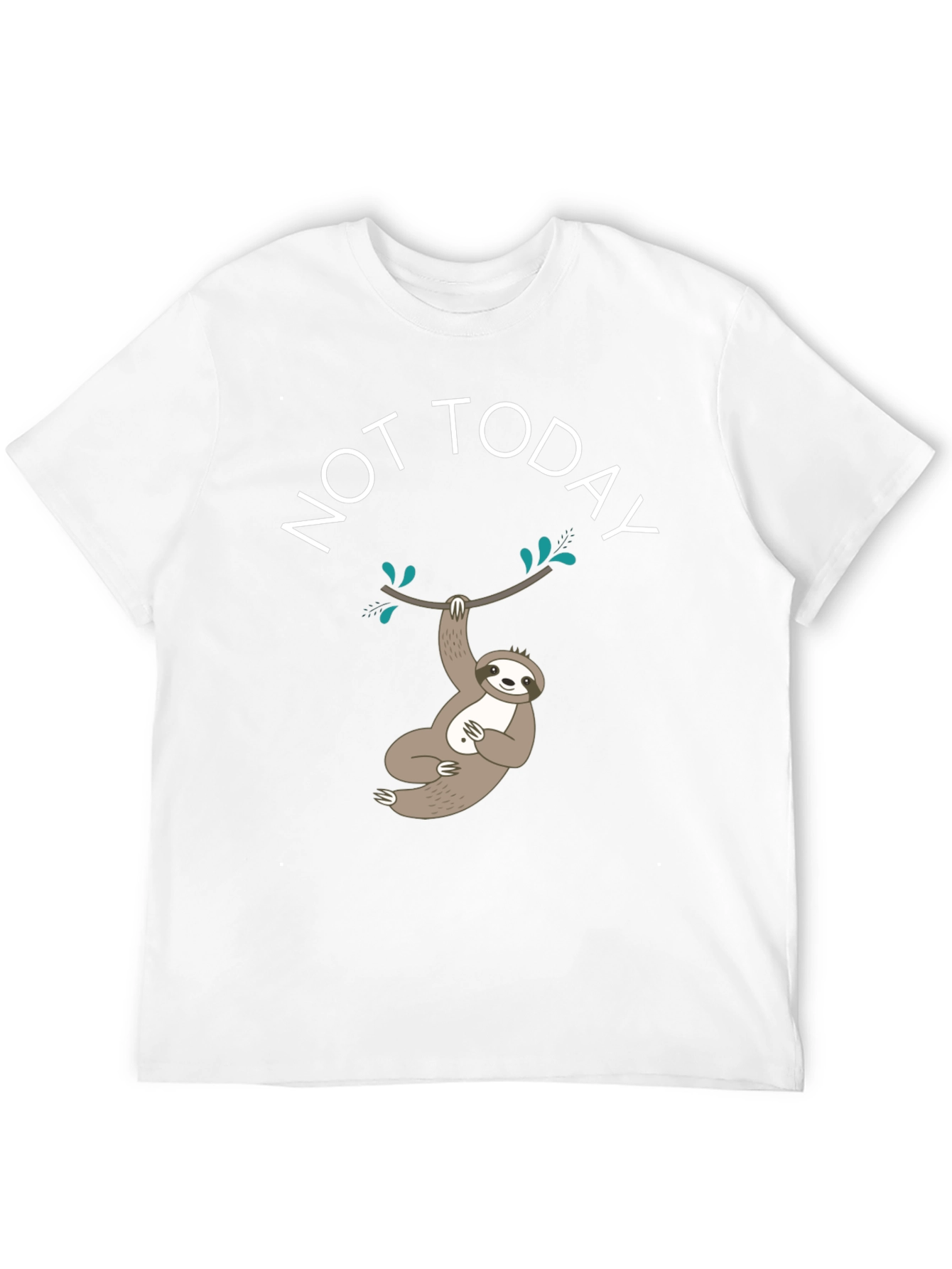 Black Not Today Sloth Graphic Tee view 12