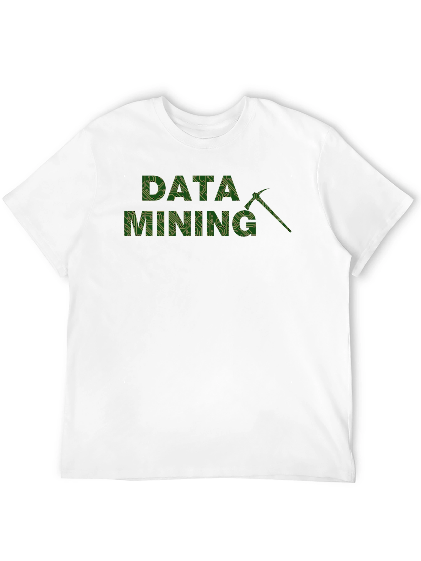 Black Data Mining Circuit Board Graphic T-Shirt view 12