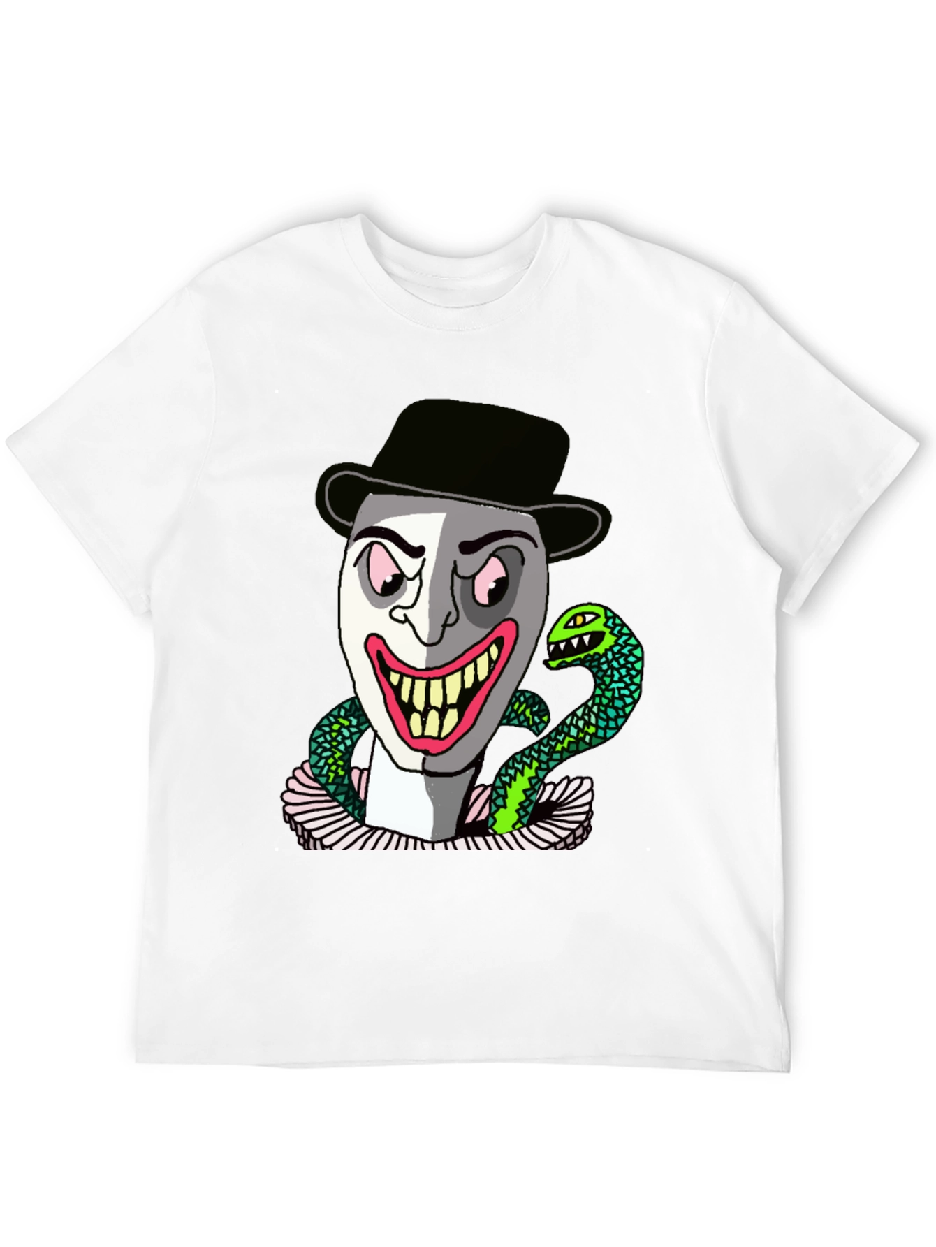 Creepy Clown & Snake Graphic Tee - 12