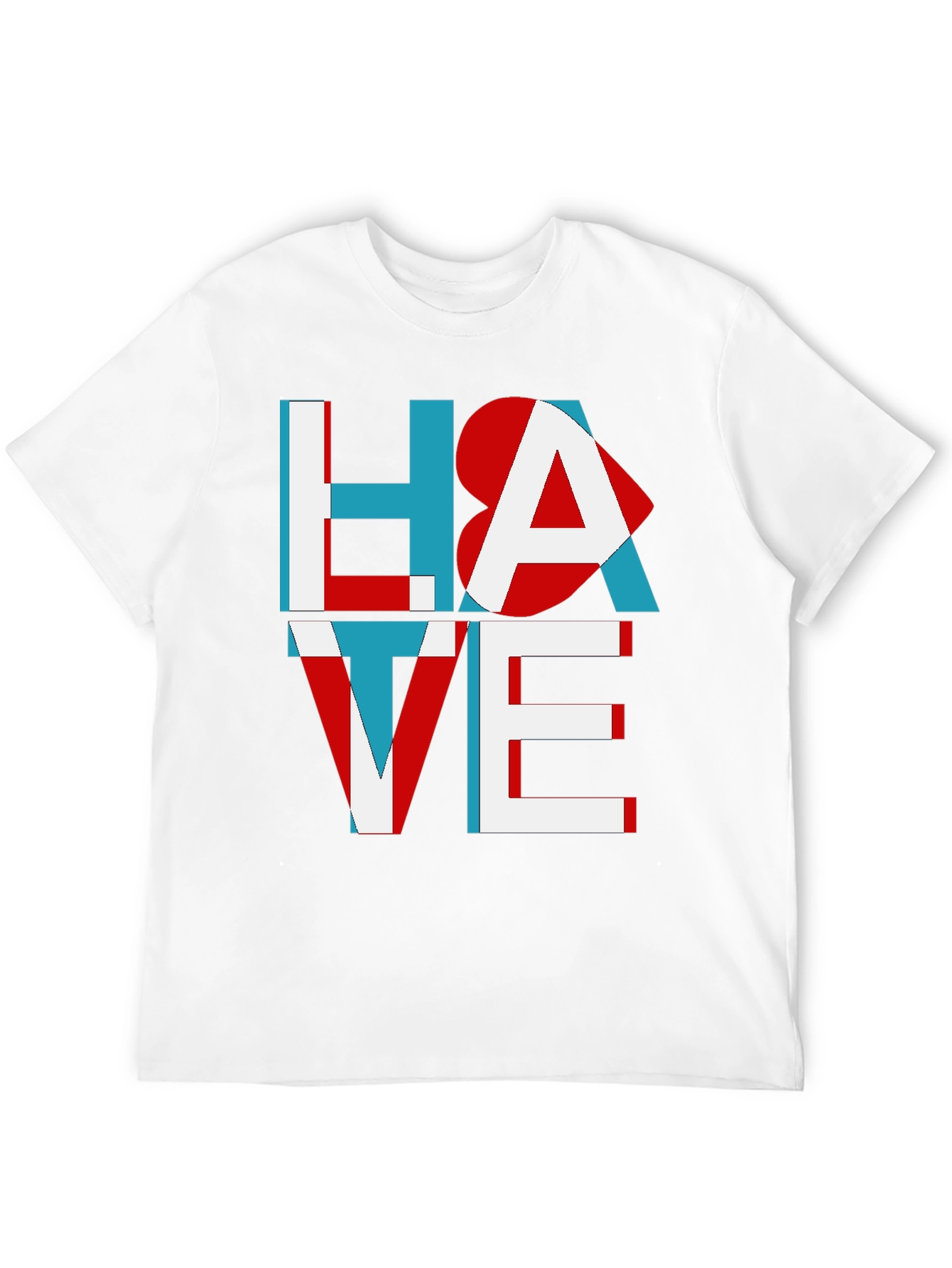 Black Hate Love Graphic Tee - Unisex Cotton T-Shirt view 12