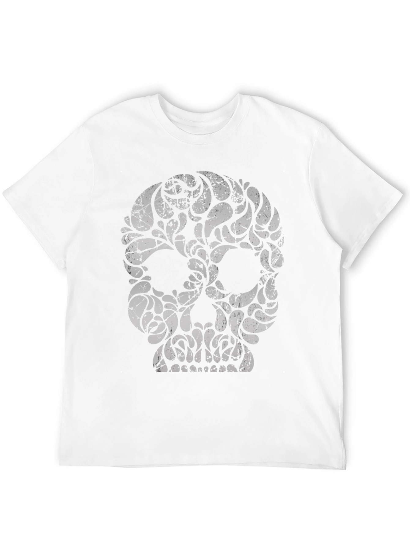 Black Skull Graphic Print Black T-Shirt view 12