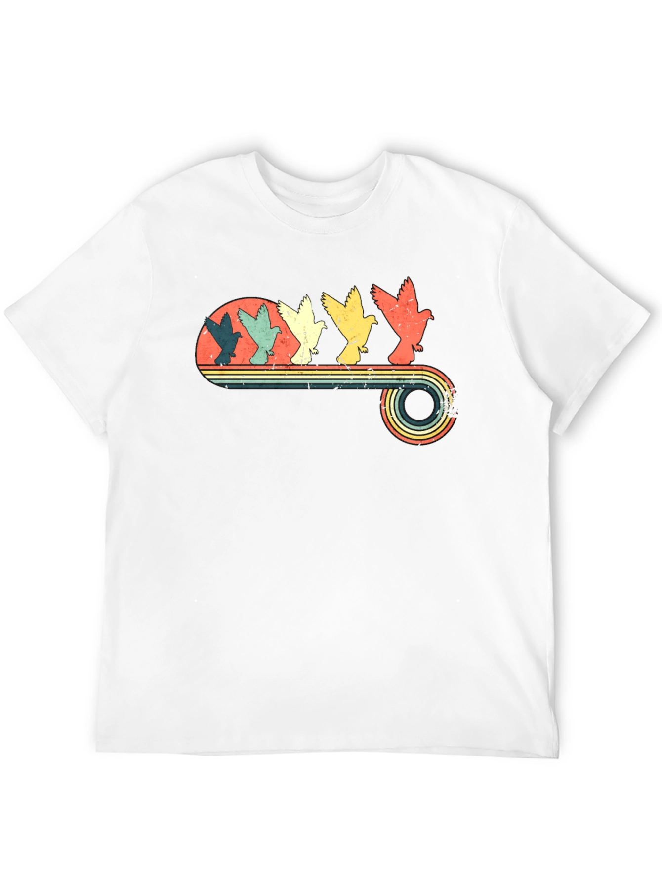 Black Retro Bird T-Shirt - Vintage Style Graphic Tee view 12