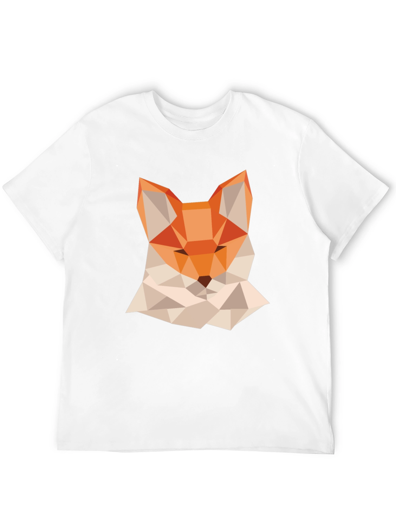 Black Geometric Fox Graphic Tee - Modern Black T-Shirt view 12