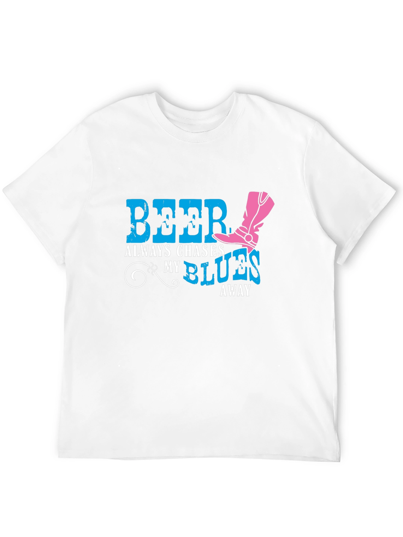 Black Beer Chases My Blues Away Graphic Tee view 12