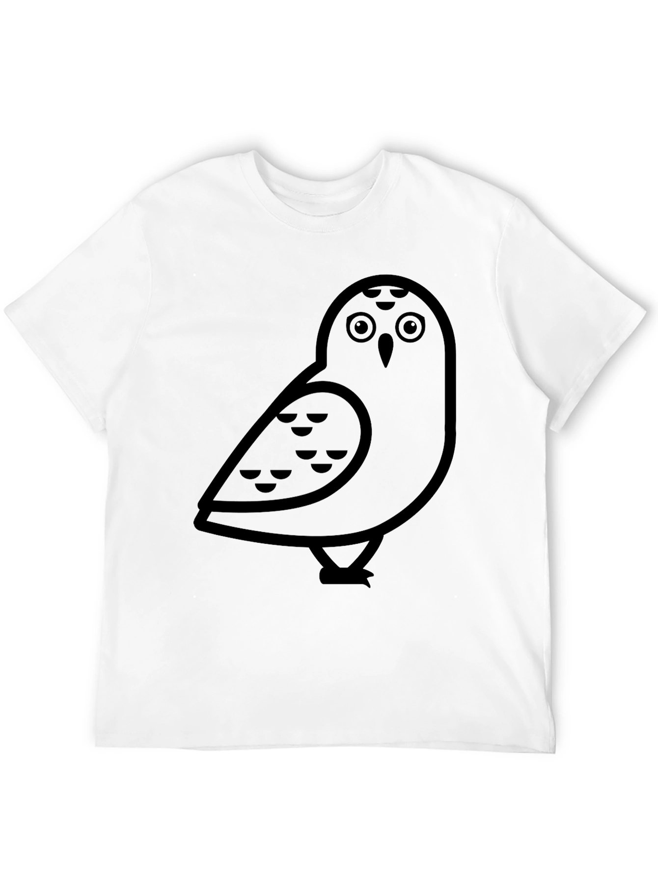 Black Black Owl Graphic Tee - Men's Casual T-Shirt view 12