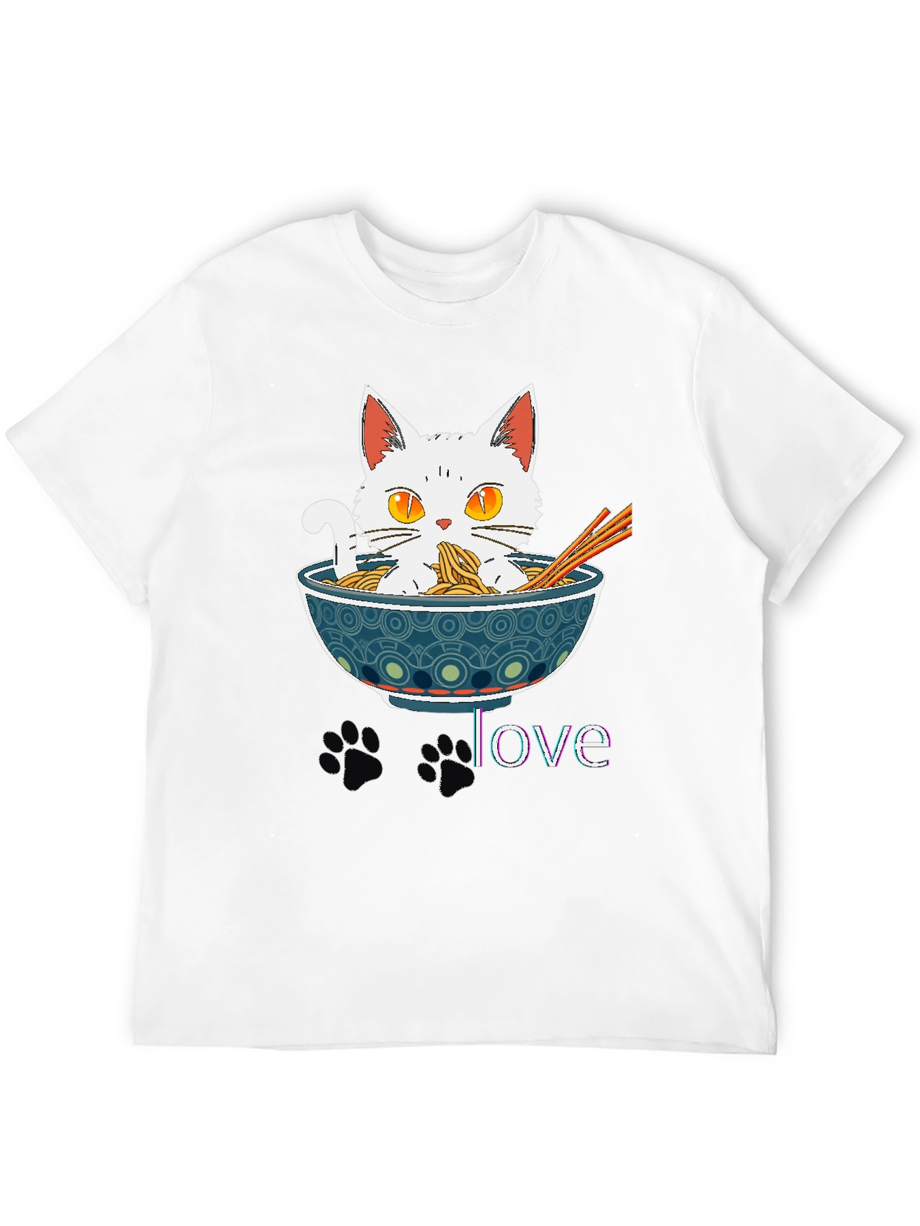 Black Cat Ramen Bowl T-Shirt - Funny & Stylish! view 12