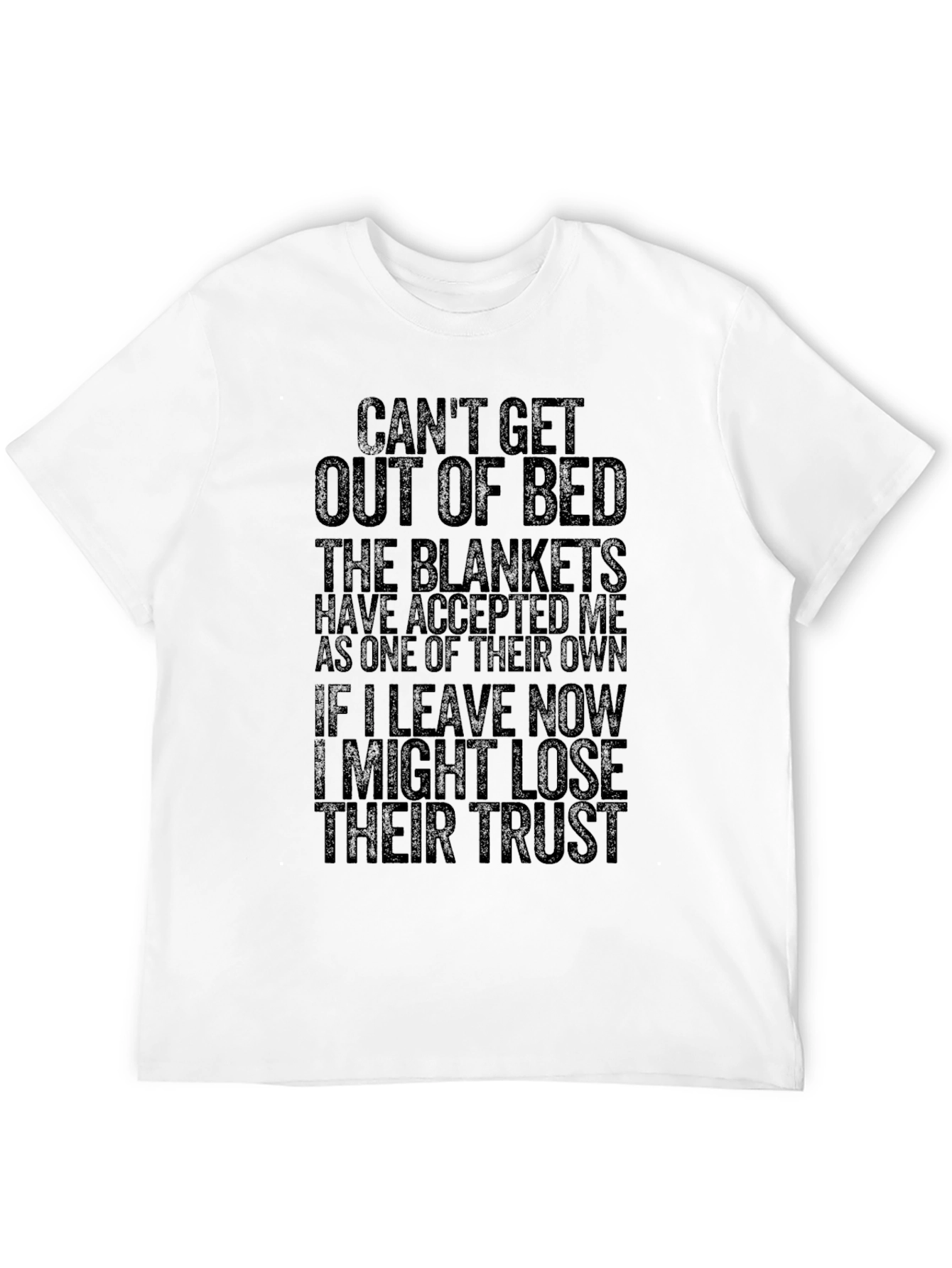 Black Funny Can't Get Out of Bed Graphic T-Shirt view 12