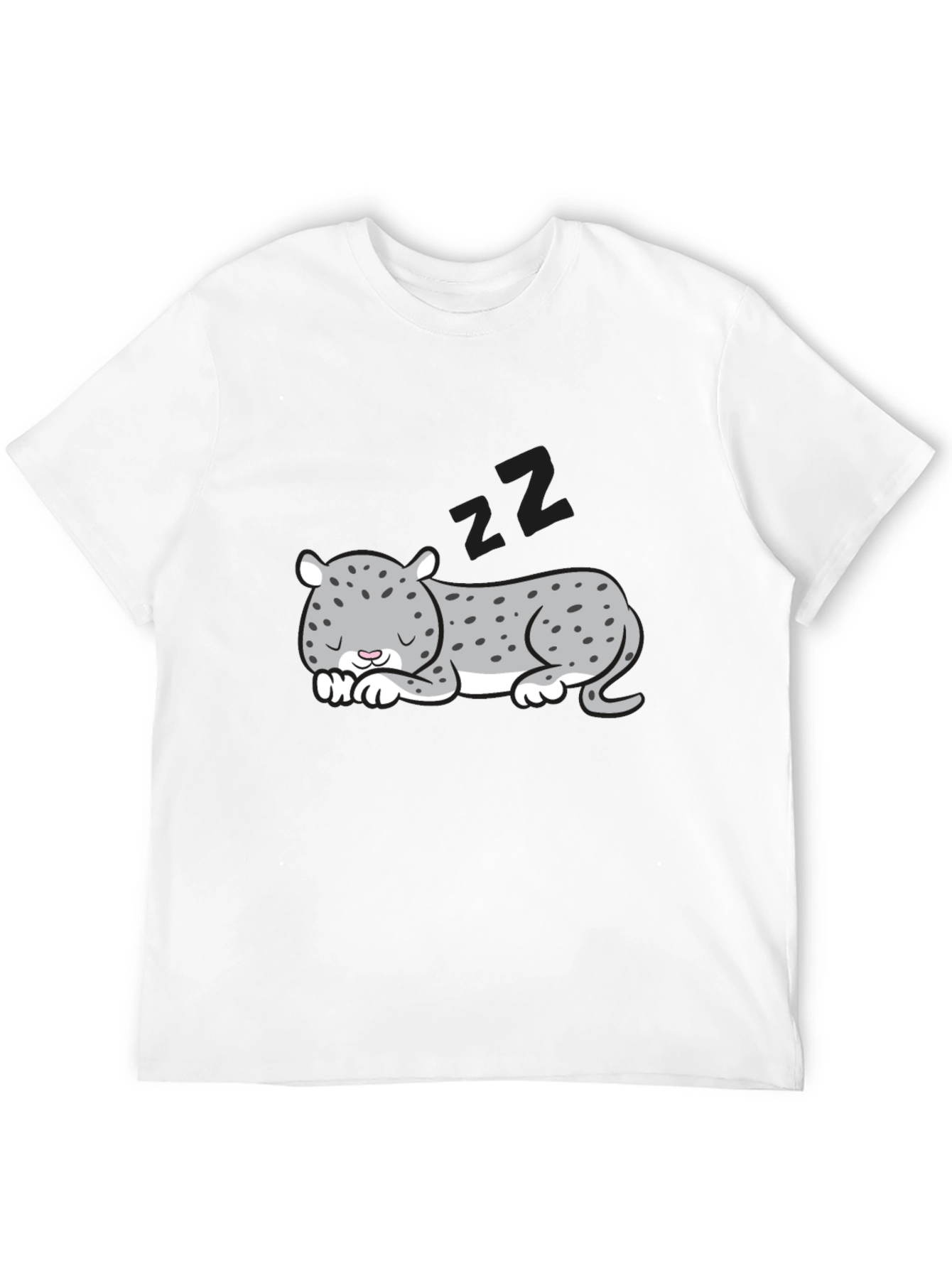 Black Sleeping Leopard Graphic T-Shirt - Men's Black Tee view 12