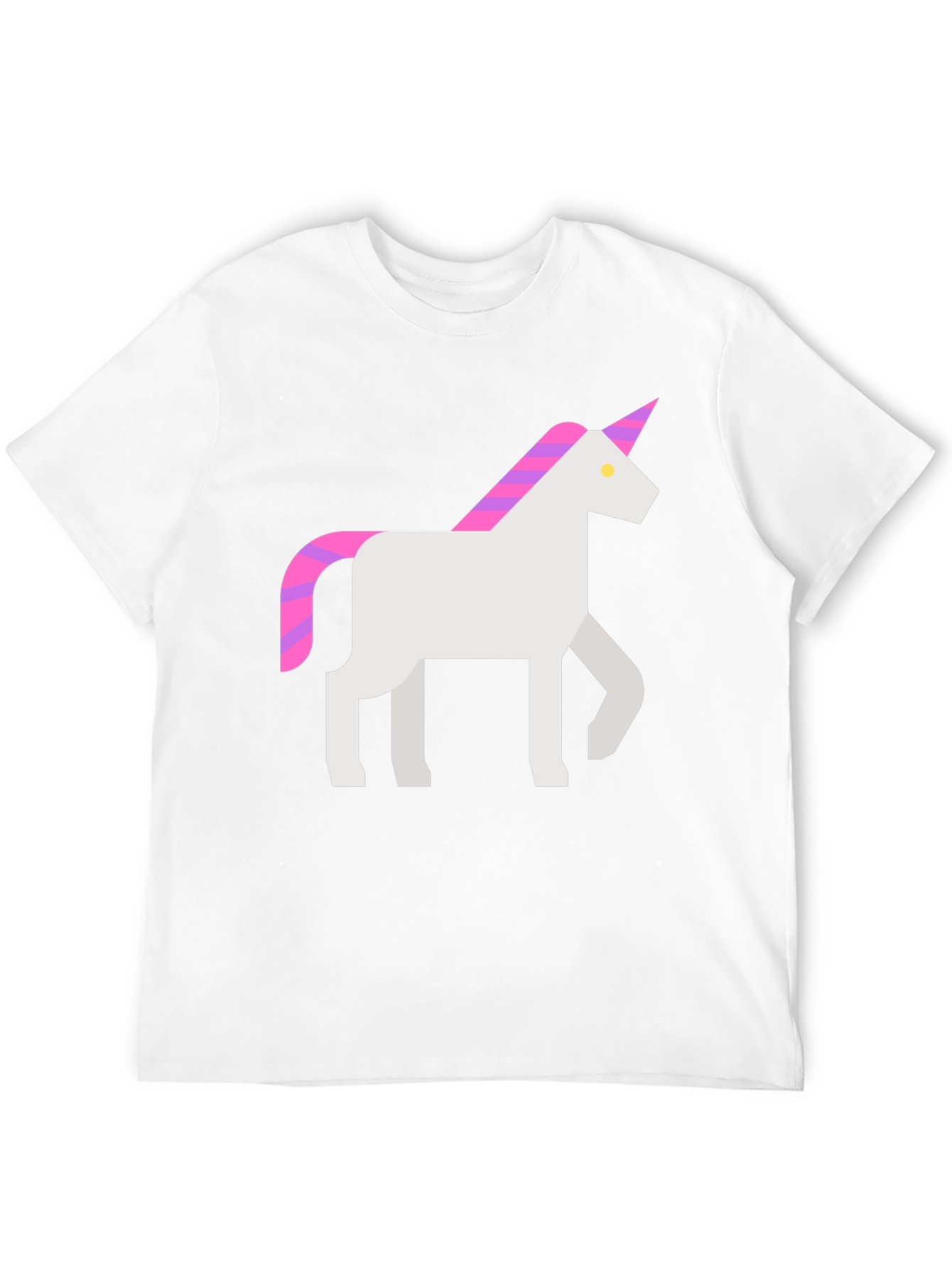 Black Geometric Unicorn Graphic Tee - Black Cotton T-Shirt view 12