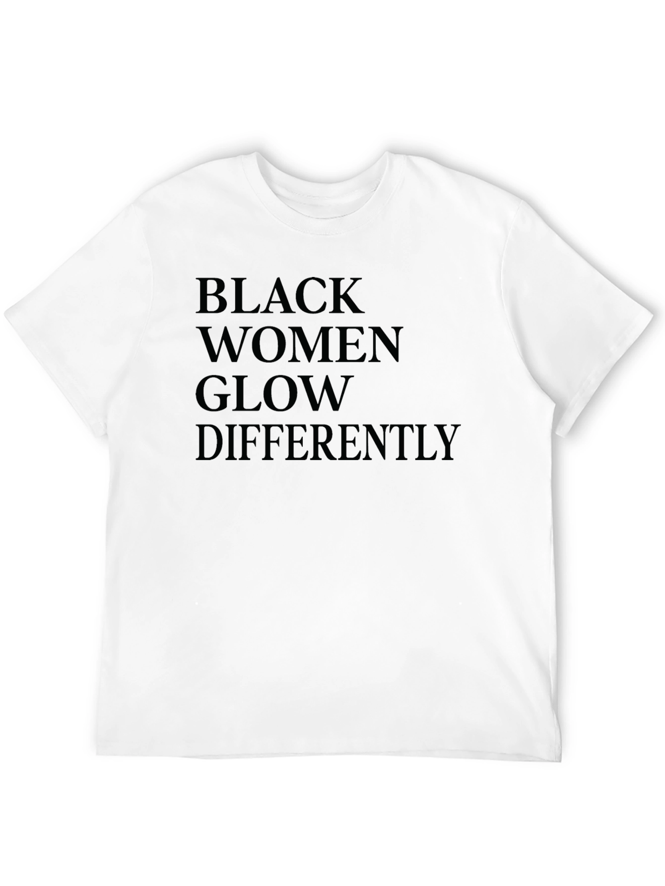 Black Black Women Glow Differently Graphic T-Shirt view 12