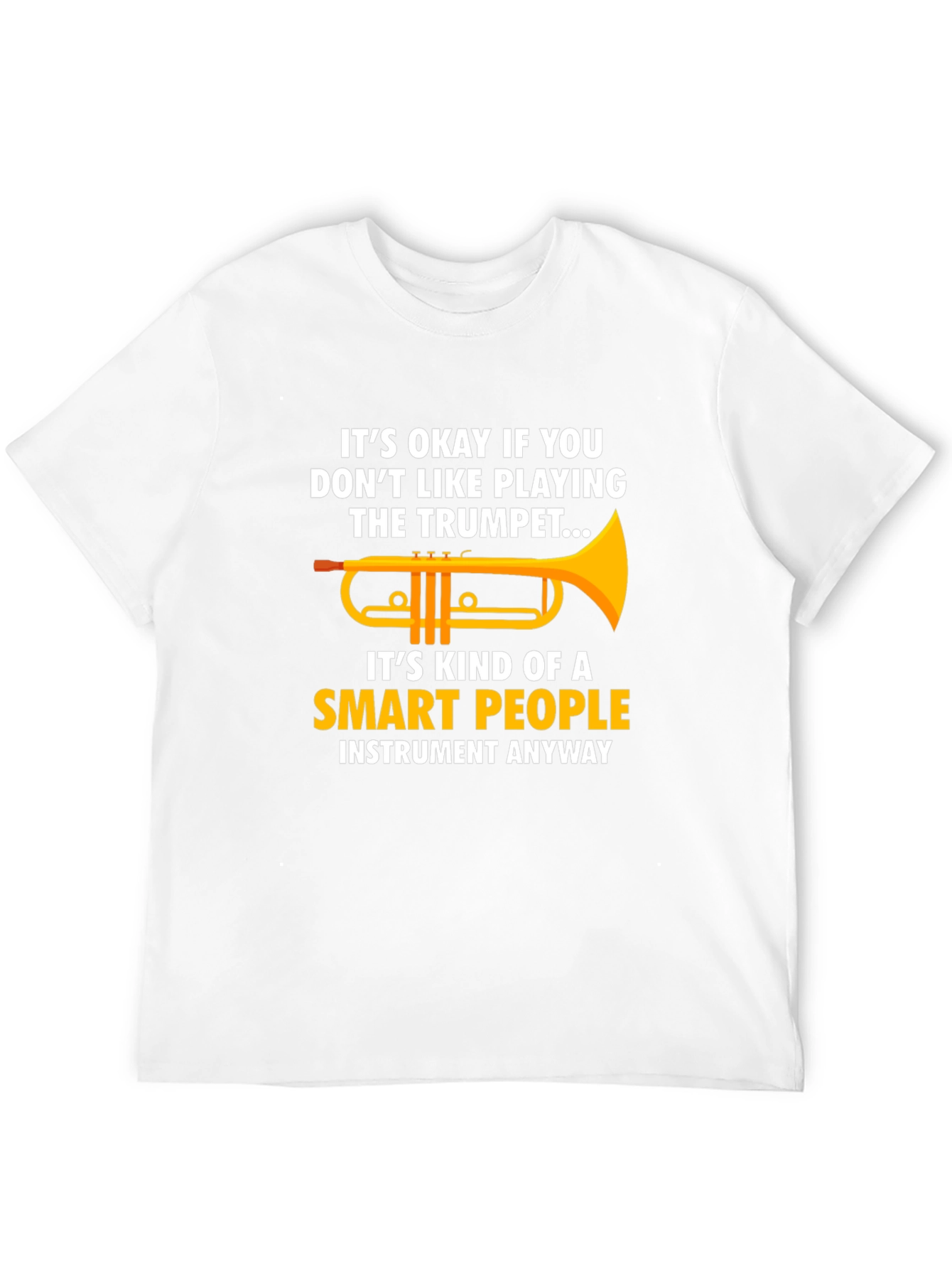 Black Funny Trumpet Player T-Shirt - Smart People Instrument view 12