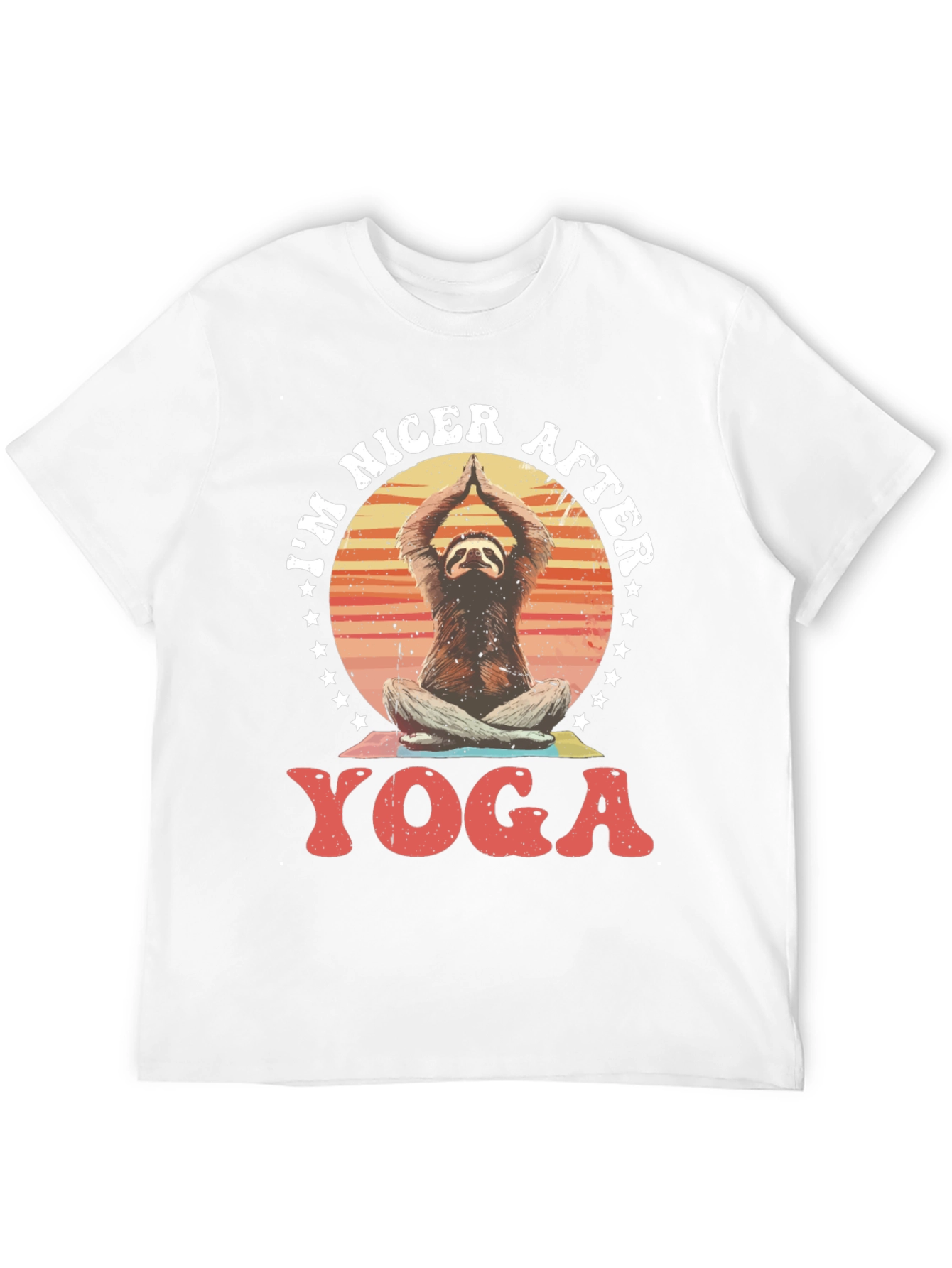 Black Nicer After Yoga Sloth Graphic T-Shirt view 12