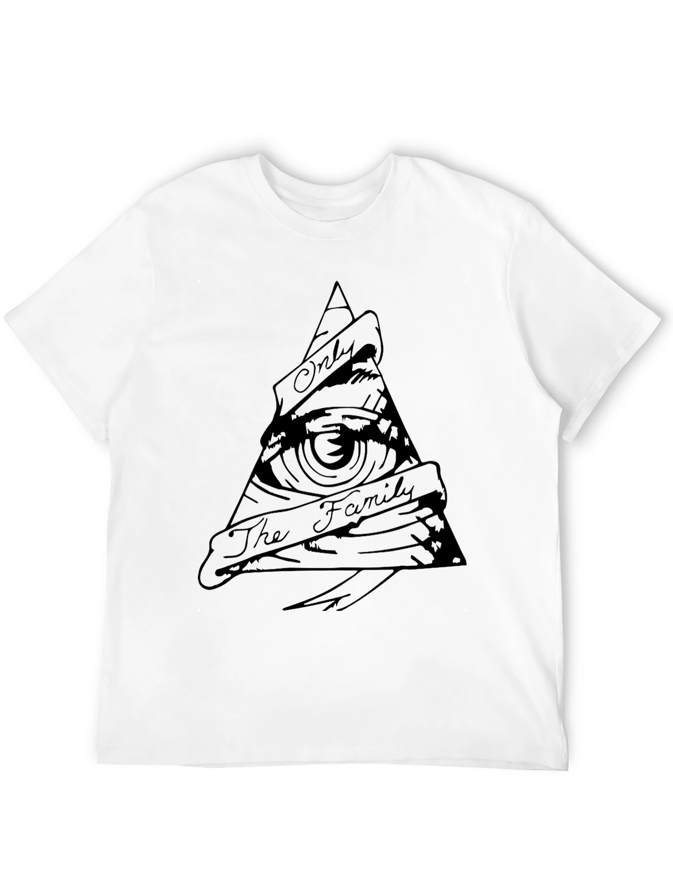 Black Illuminati Eye Graphic Black T-Shirt view 12