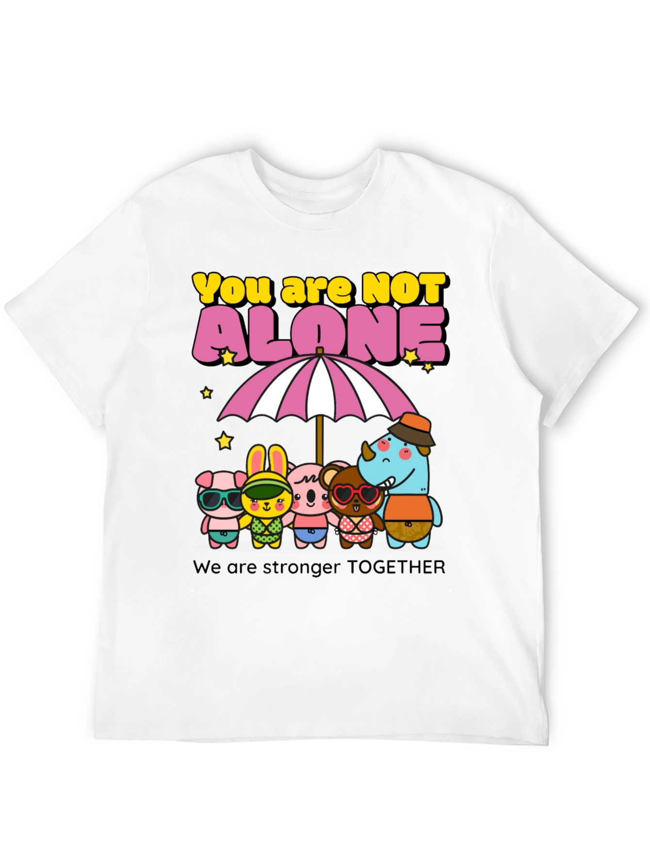 Black You Are Not Alone Graphic Tee view 12