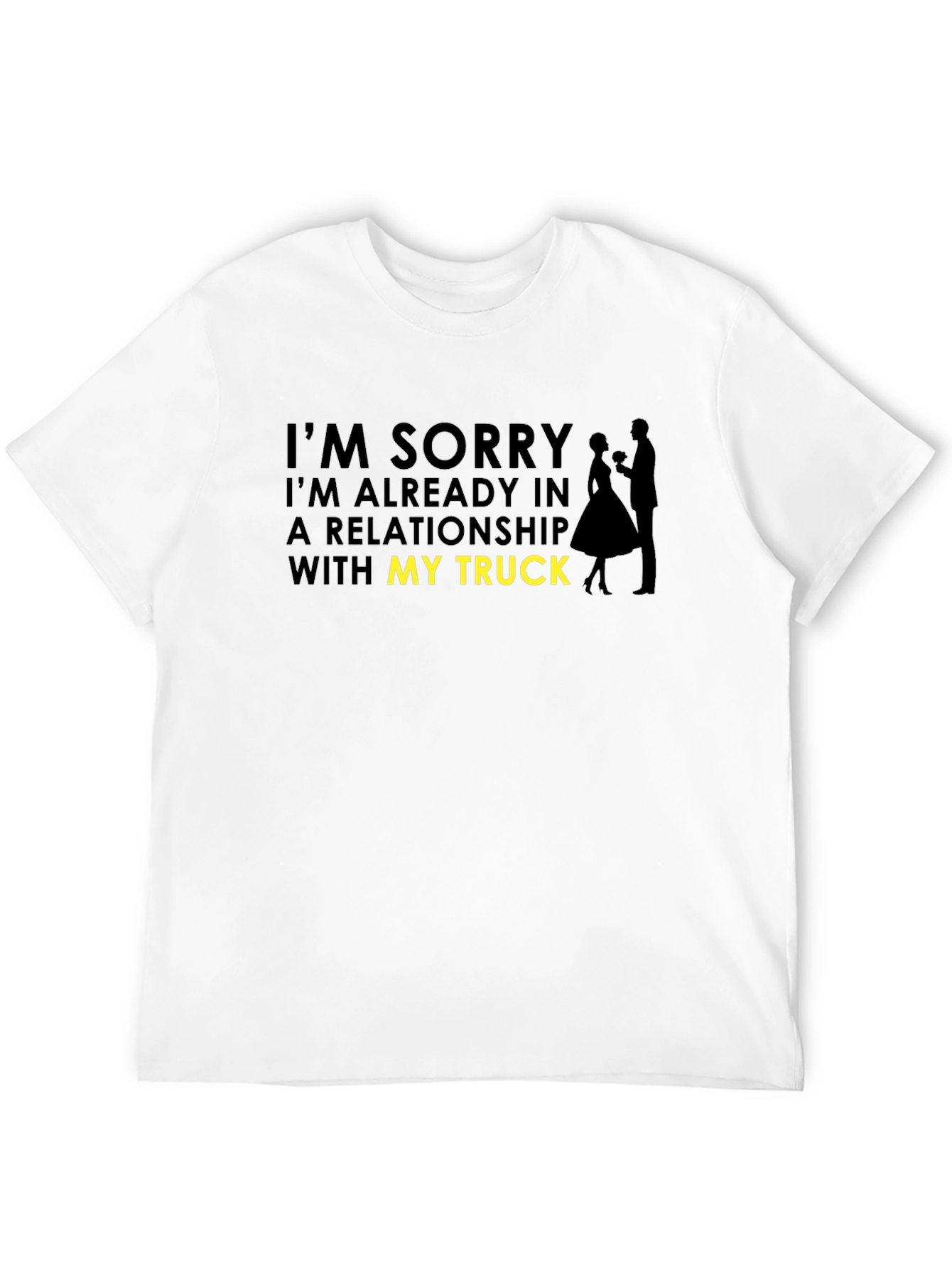 Black Truck Relationship Graphic Tee - Novelty Shirt view 12