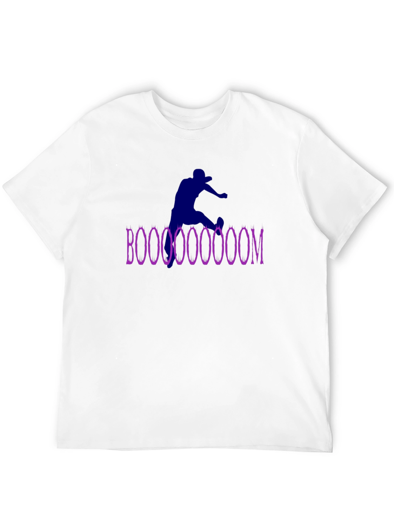 Black Skateboarder Graphic Tee - "BOOOOOOOOOM" Design view 12
