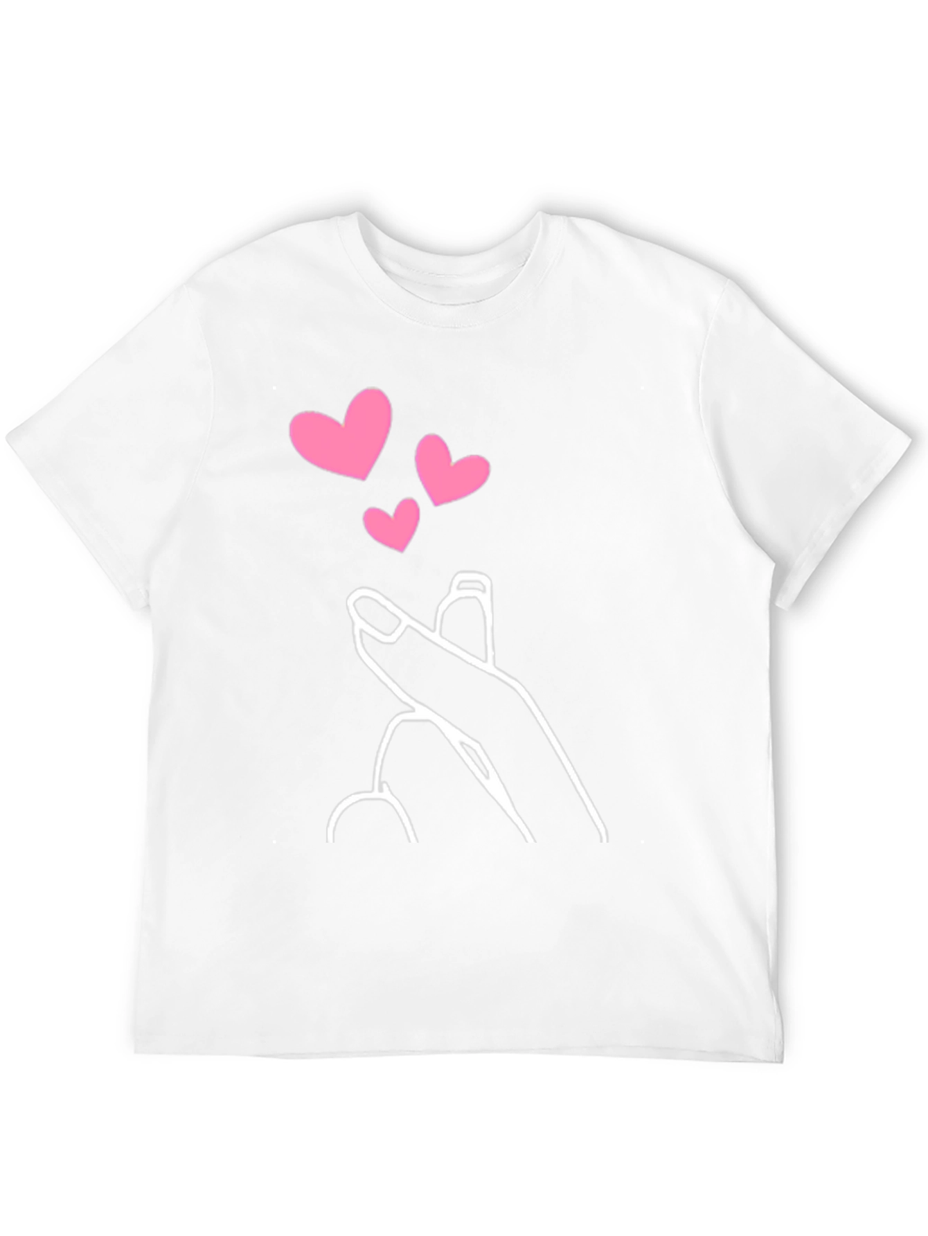 Black Heart Finger Gesture Graphic Tee - Stylish Casual Wear view 12