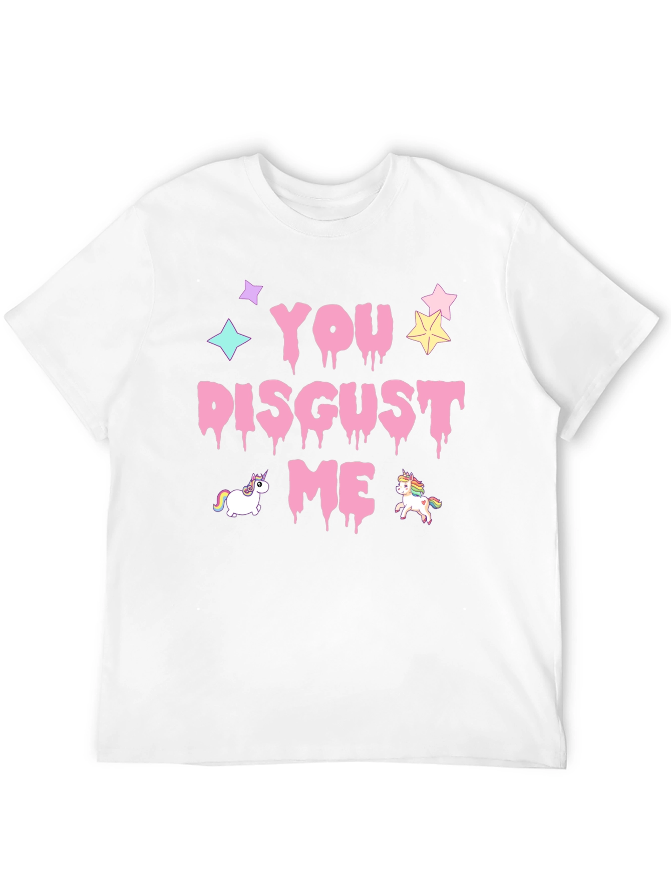 Black You Disgust Me Unicorns Graphic T-Shirt view 12