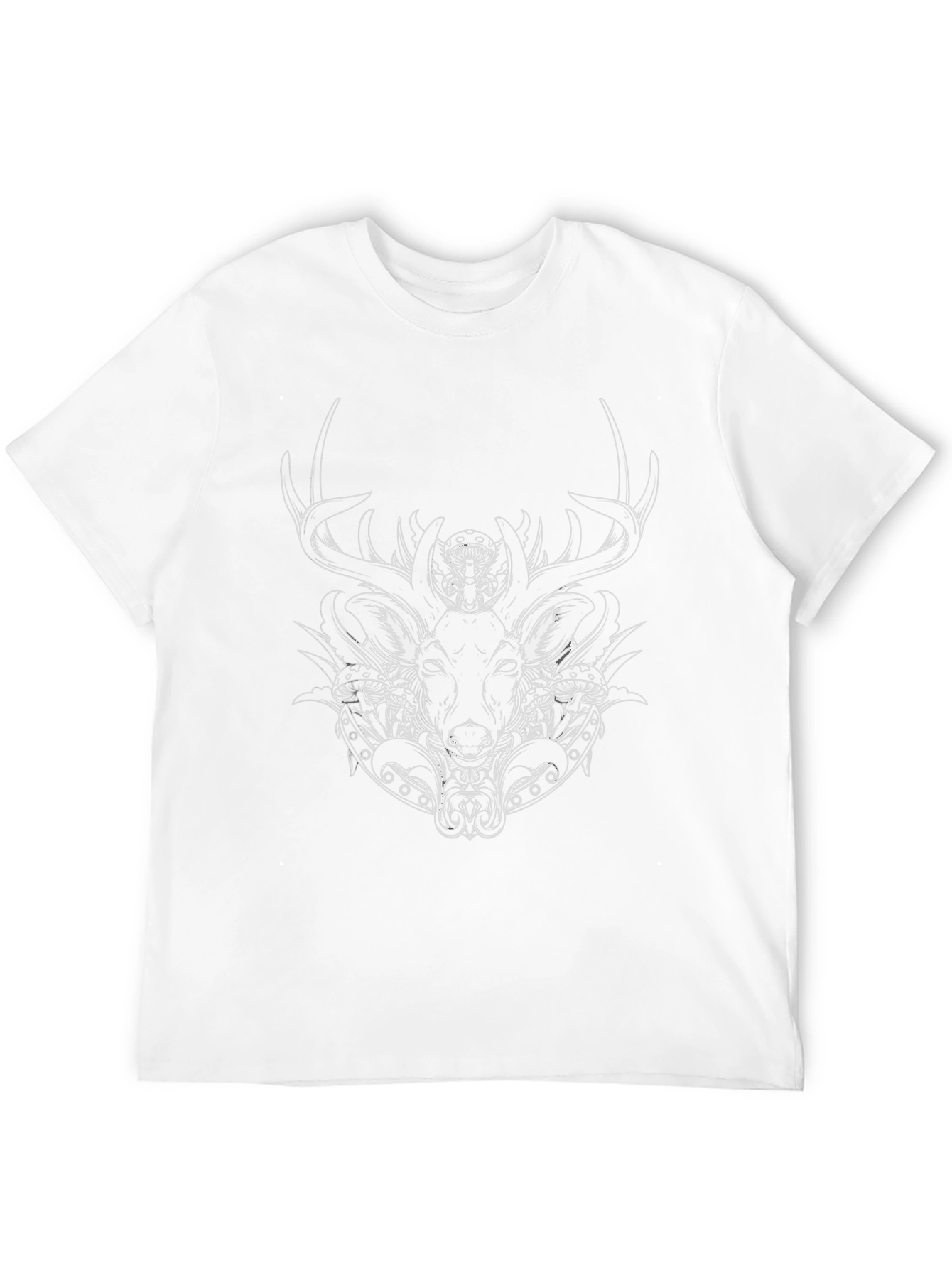 Black Stag Graphic Black T-Shirt - Unique Animal Design view 12