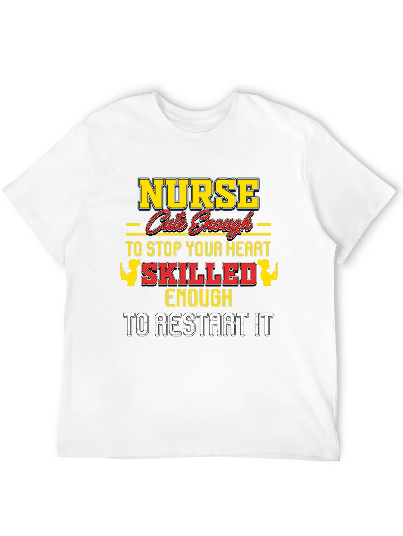 Black Nurse Cute Enough T-Shirt view 12
