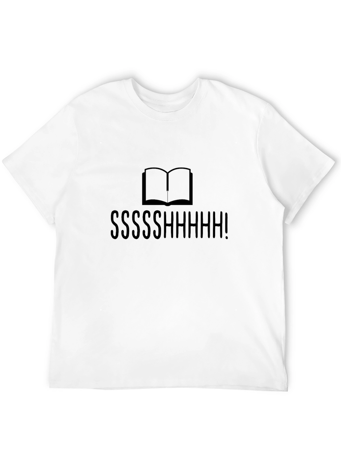 Black Shhh! Book Lover's Black Graphic Tee view 12
