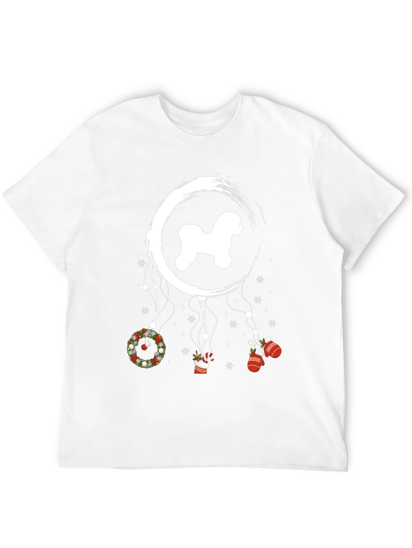 Black Festive Dog Dreamcatcher T-Shirt view 12