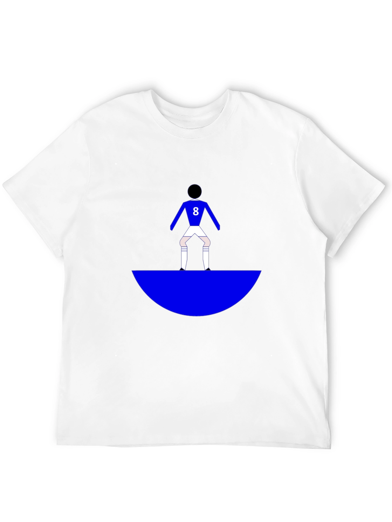 Black Soccer Player Graphic Tee - Black Cotton Blend T-Shirt view 12