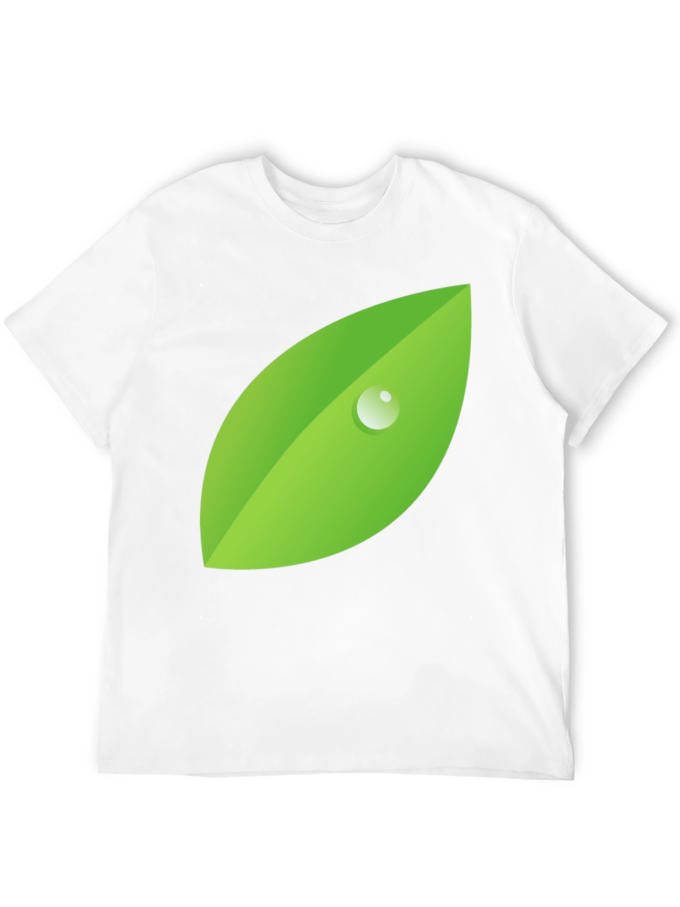 Nature's Drop Tee - Black, Leaf Graphic - 12