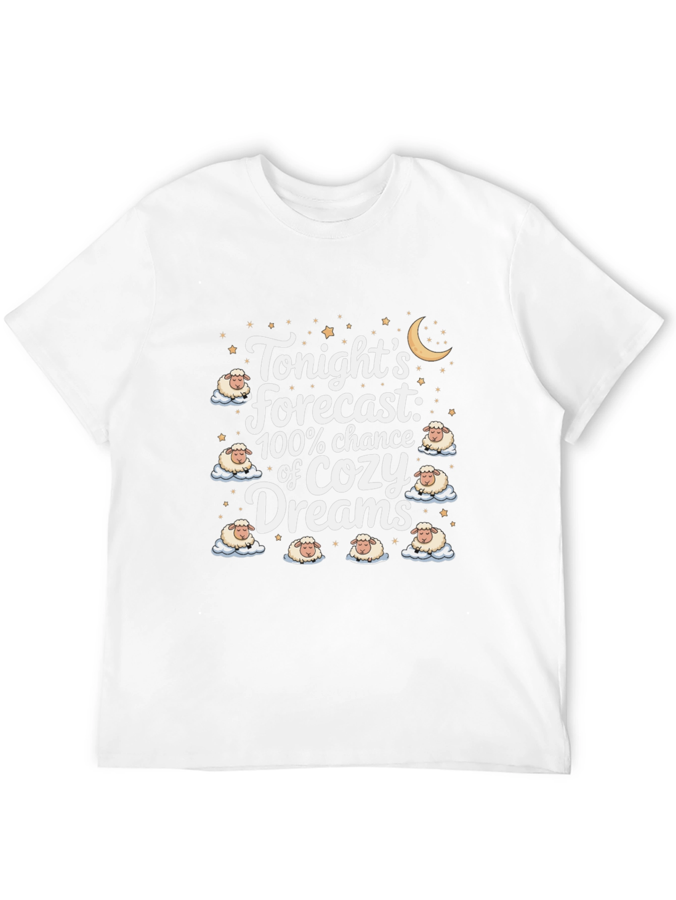Black Cozy Dreams Forecast T-Shirt - Soft Cotton Sleep Shirt view 12