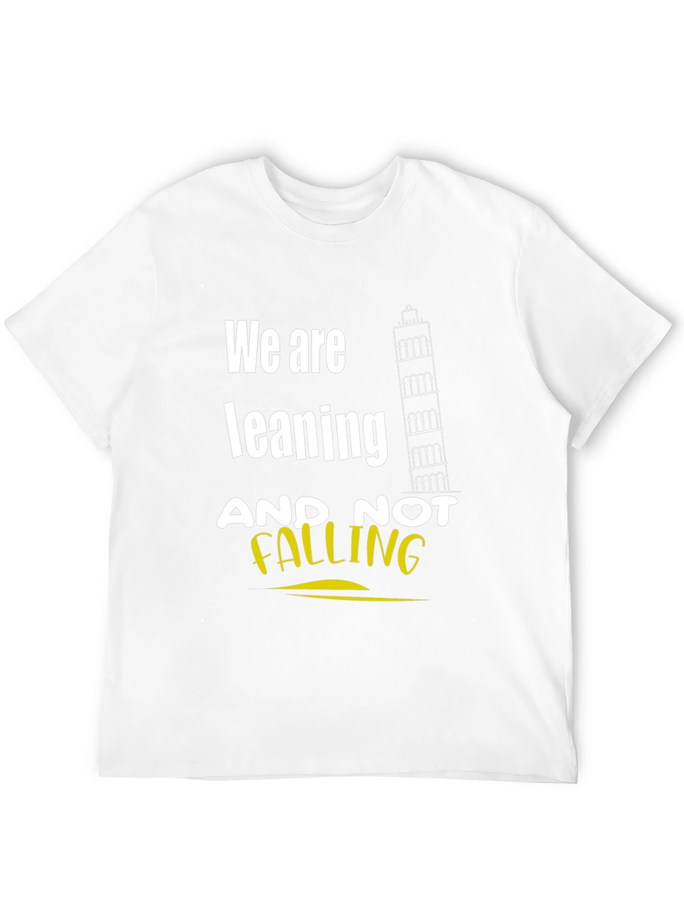 Black Leaning Tower Graphic T-Shirt - We Are Leaning, Not Falling view 12