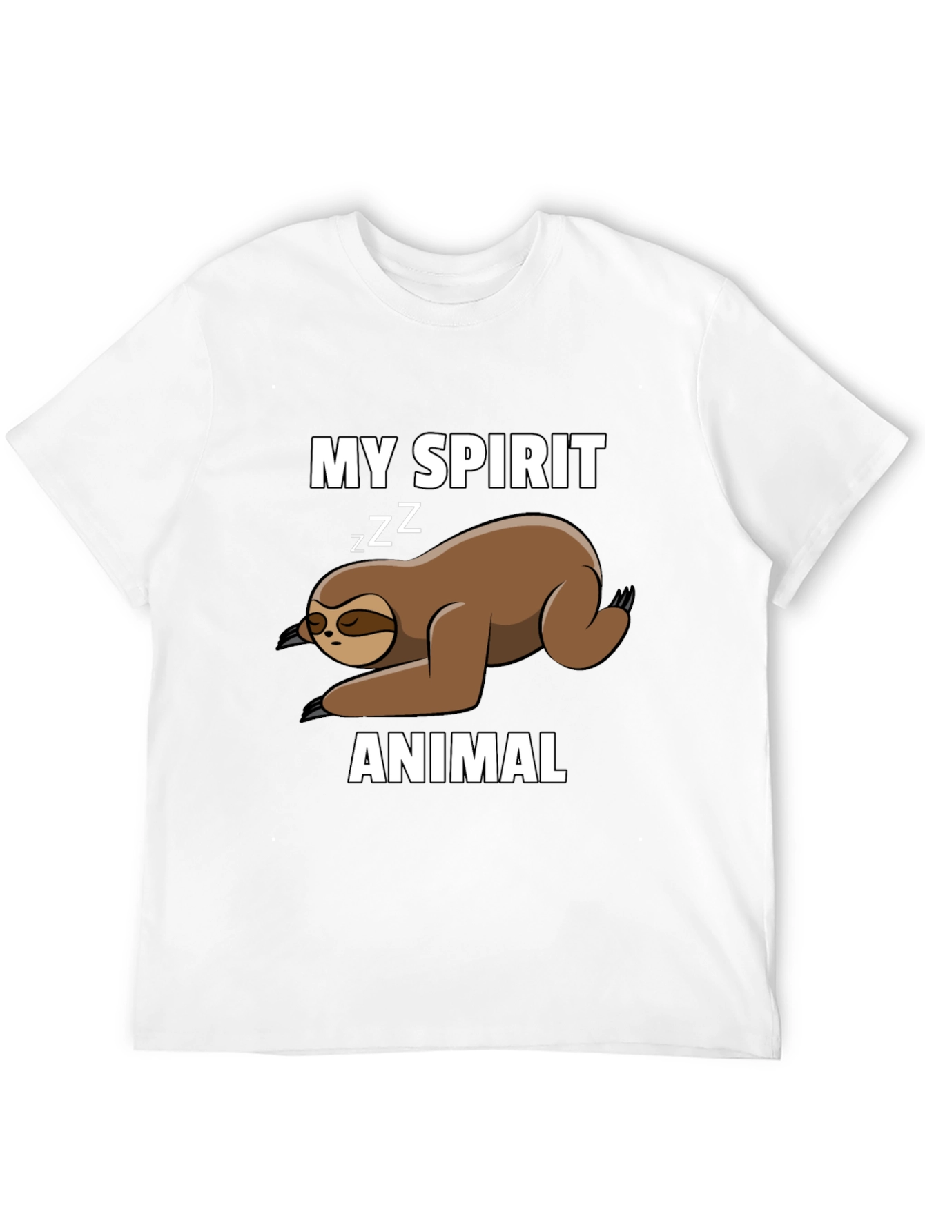 Black My Spirit Animal Sloth T-Shirt view 12