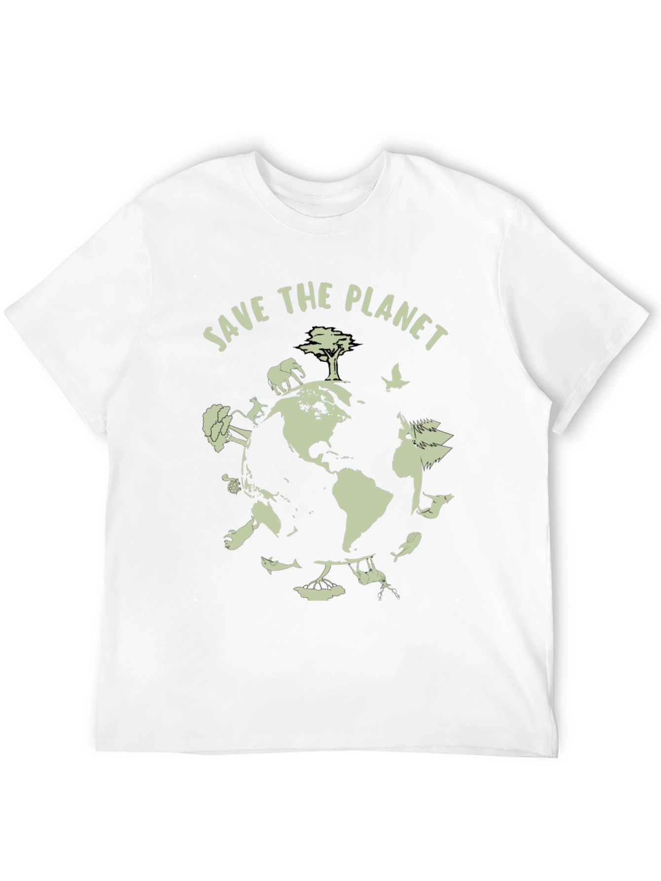 Black Save the Planet Graphic T-Shirt view 12