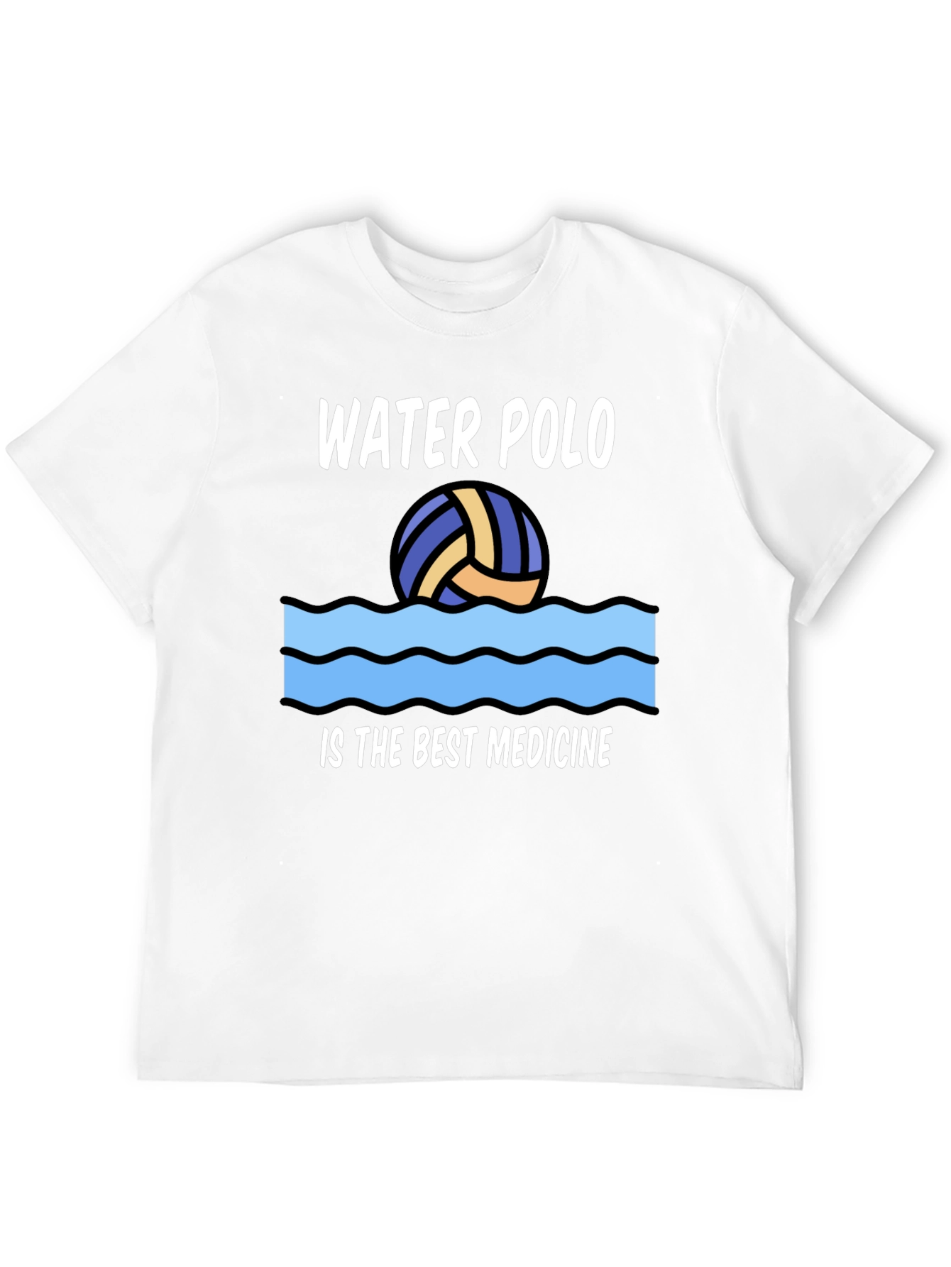Black Water Polo Best Medicine Graphic T-Shirt view 12