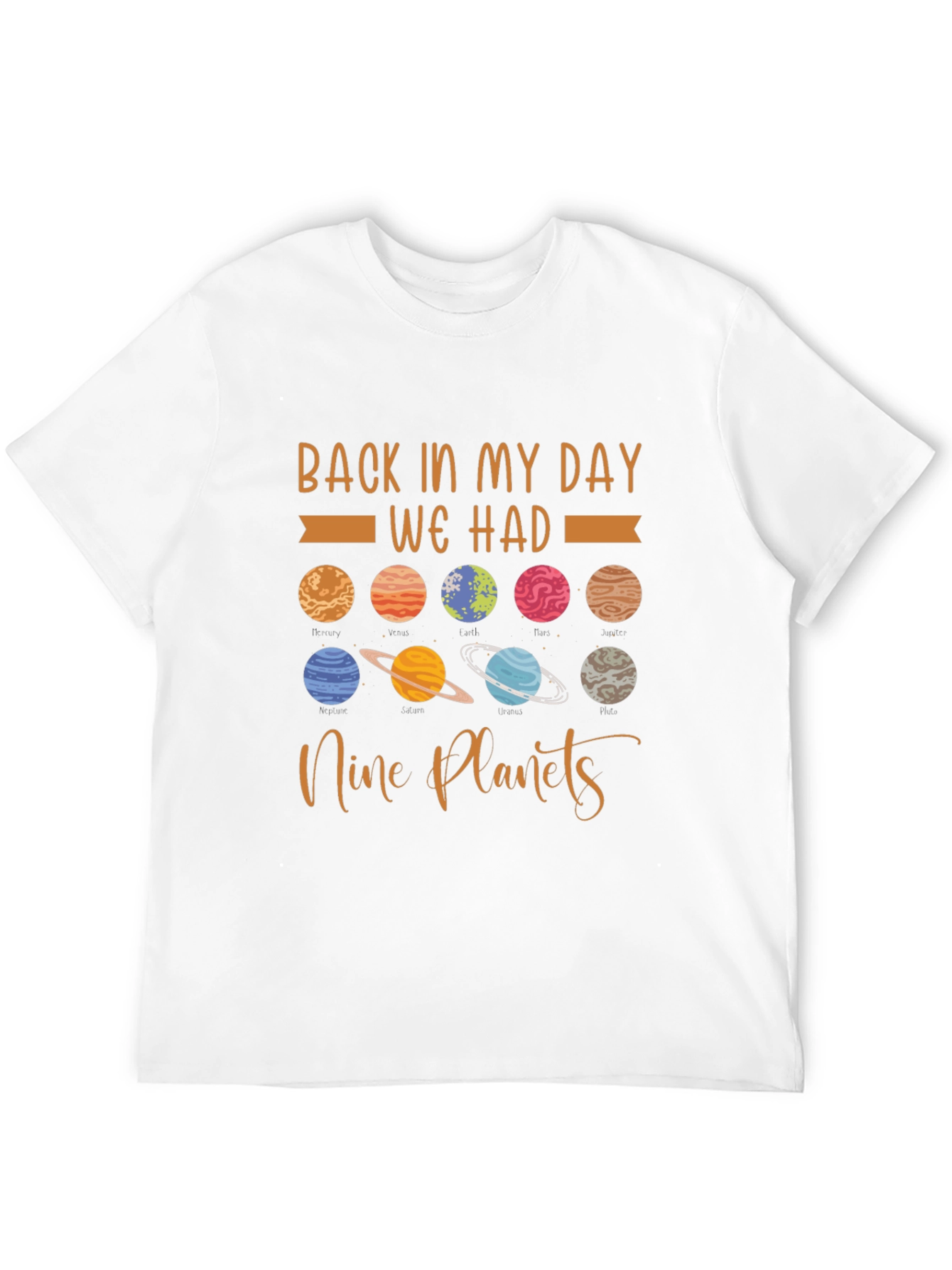 Black Nine Planets Graphic T-Shirt view 12